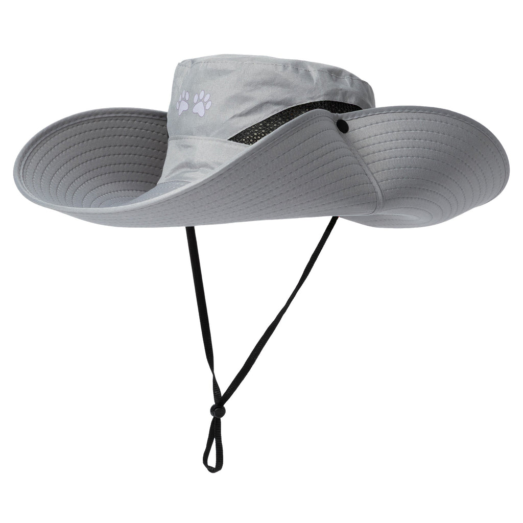 Adjustable UPF 50+ Wide Brim Paw Print Sun Hat