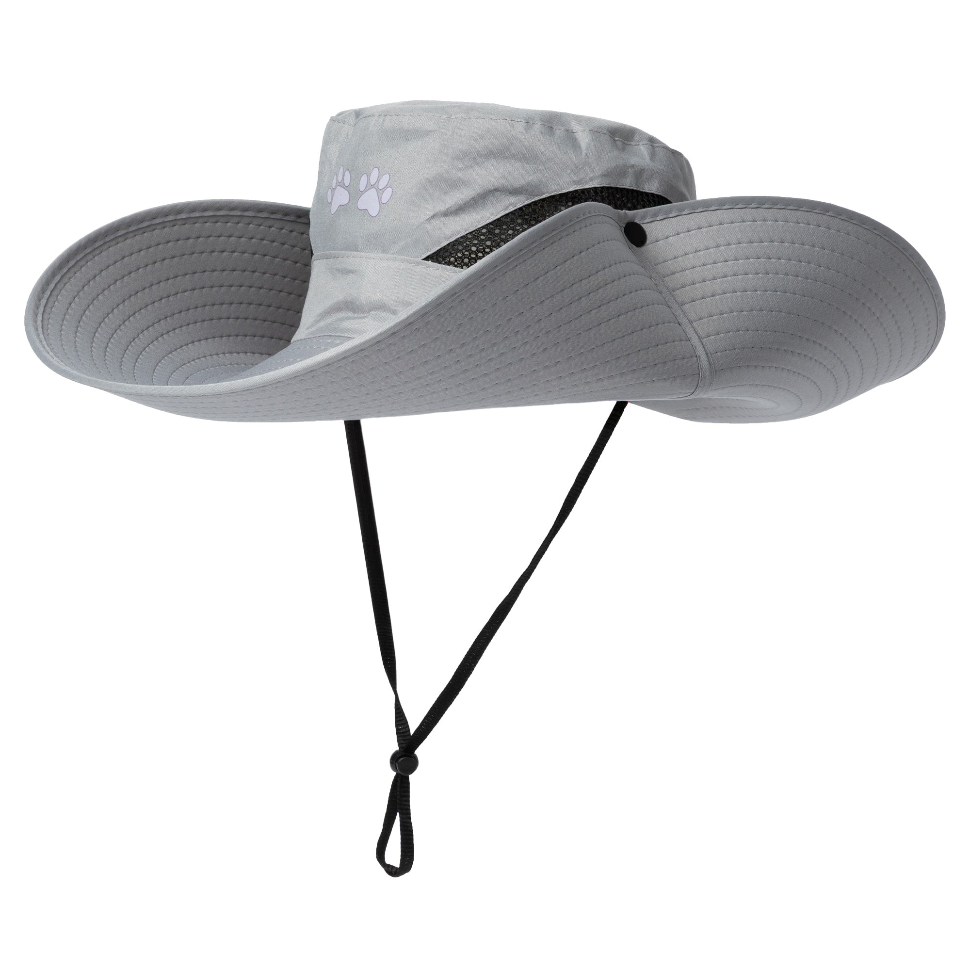 Adjustable UPF 50+ Wide Brim Paw Print Sun Hat