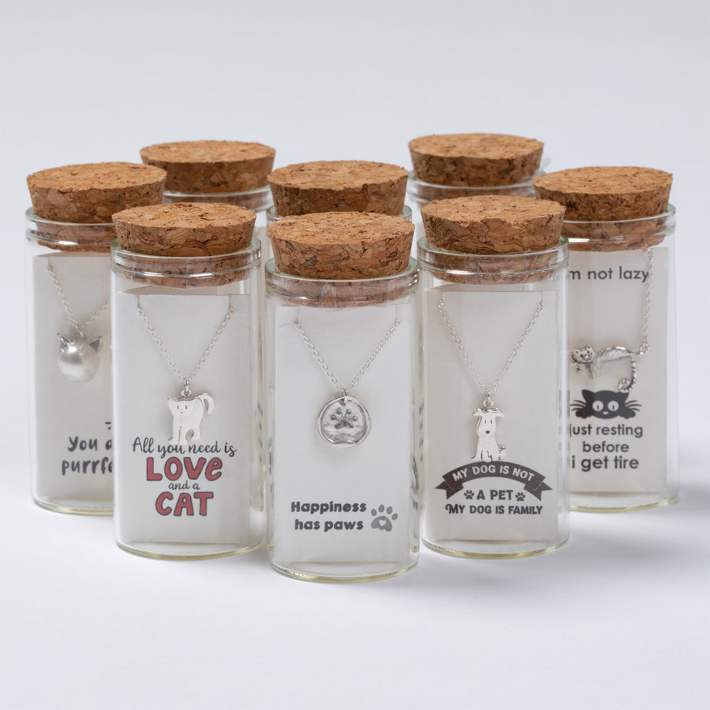 Message in a Bottle Pet Lover Sterling Necklace Gift