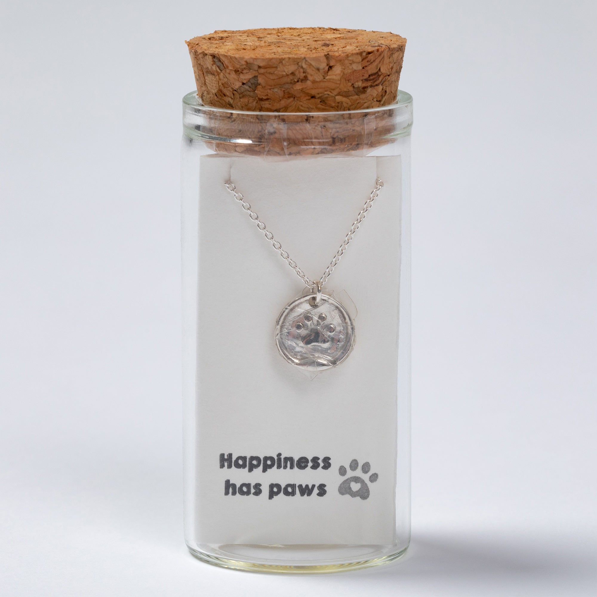Message in a Bottle Pet Lover Sterling Necklace Gift