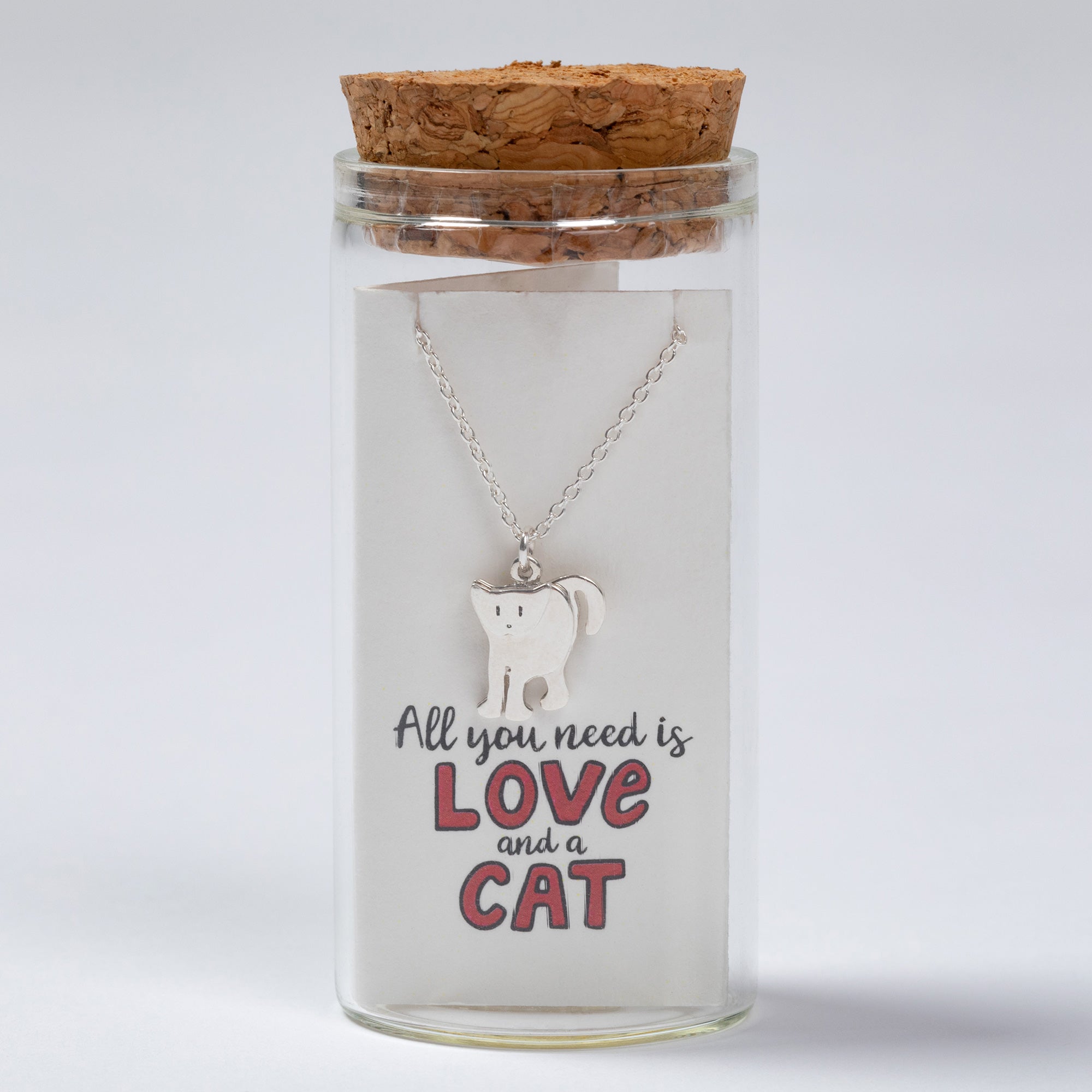 Message in a Bottle Pet Lover Sterling Necklace Gift