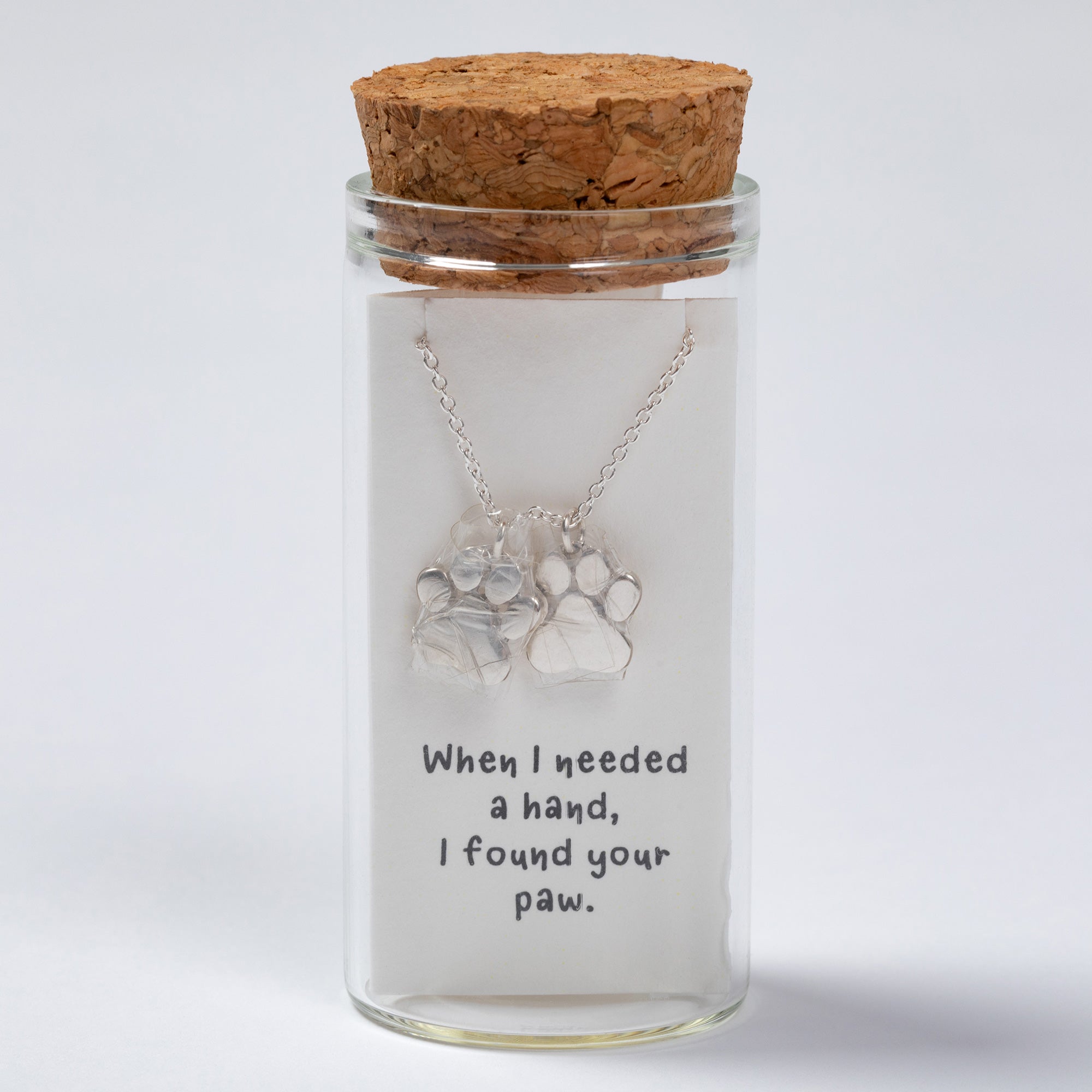 Message in a Bottle Pet Lover Sterling Necklace Gift