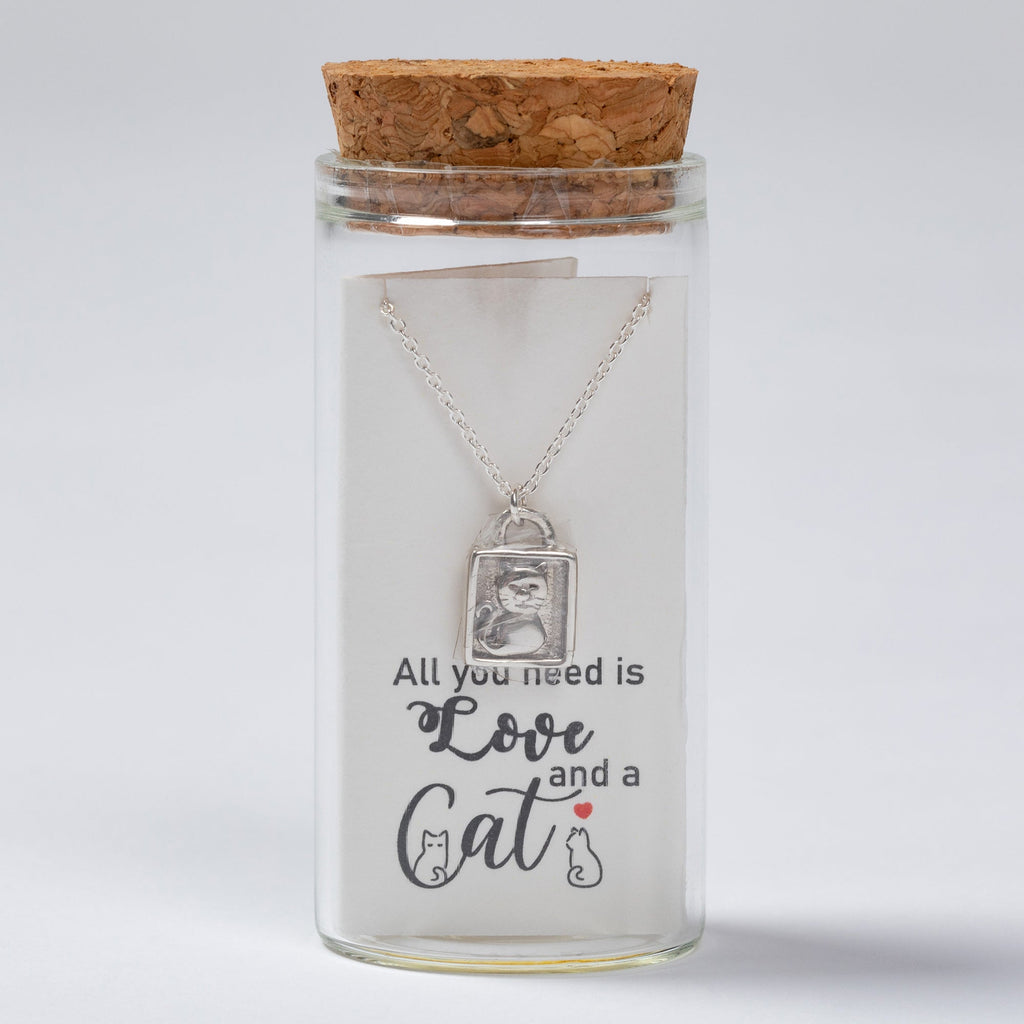 Message in a Bottle Pet Lover Sterling Necklace Gift