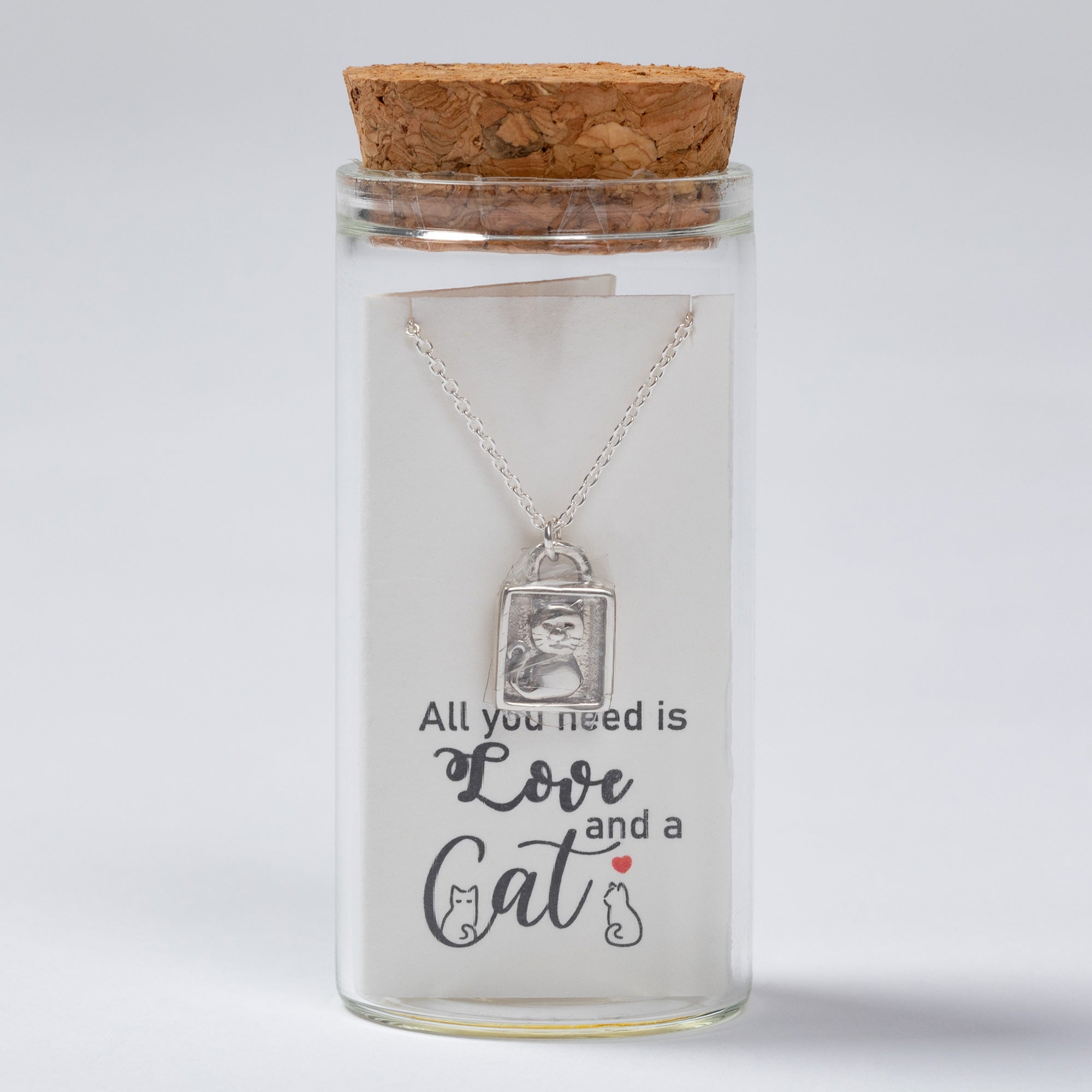 Message in a Bottle Pet Lover Sterling Necklace Gift