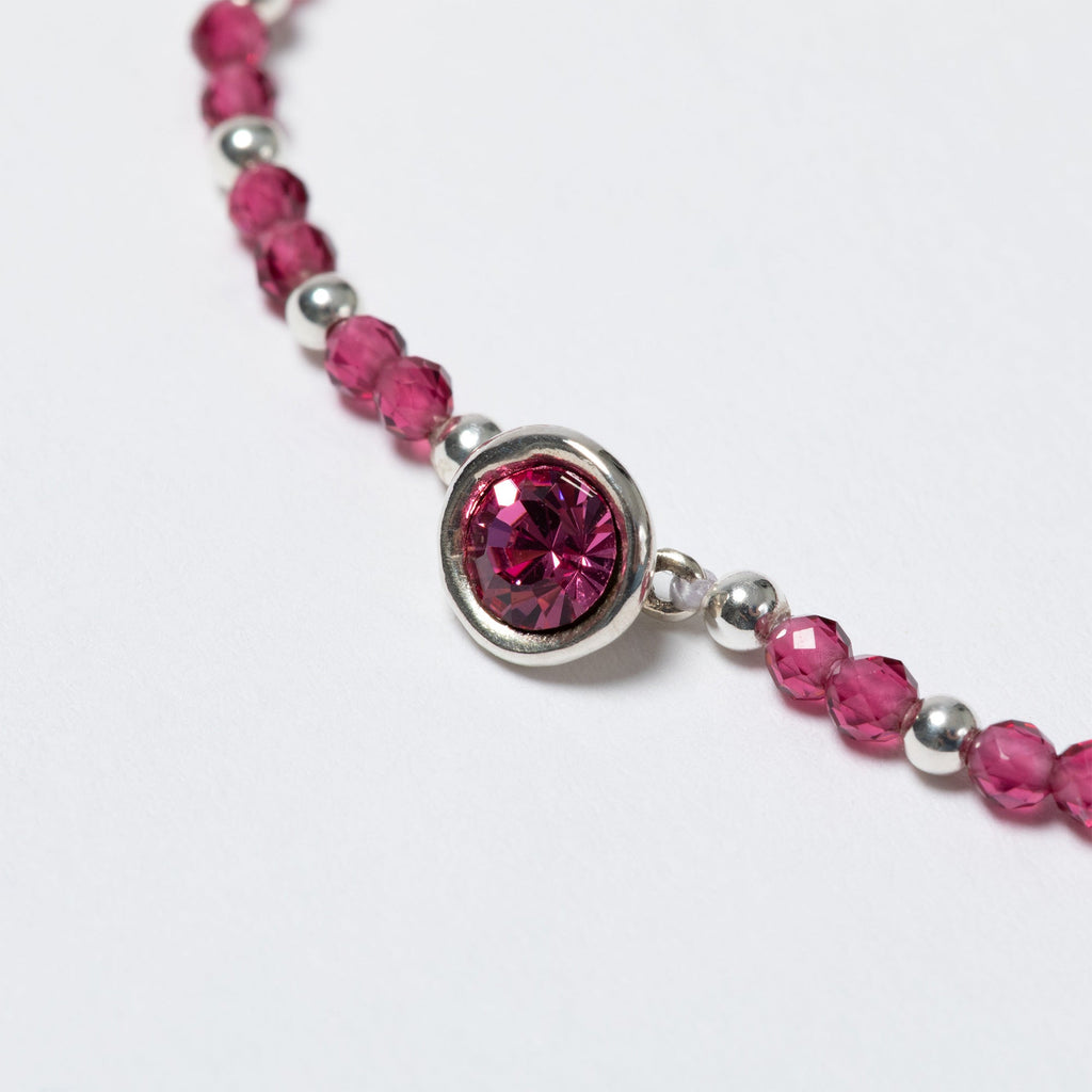 Positive Message in a Bottle Birthstone Bracelet Gift