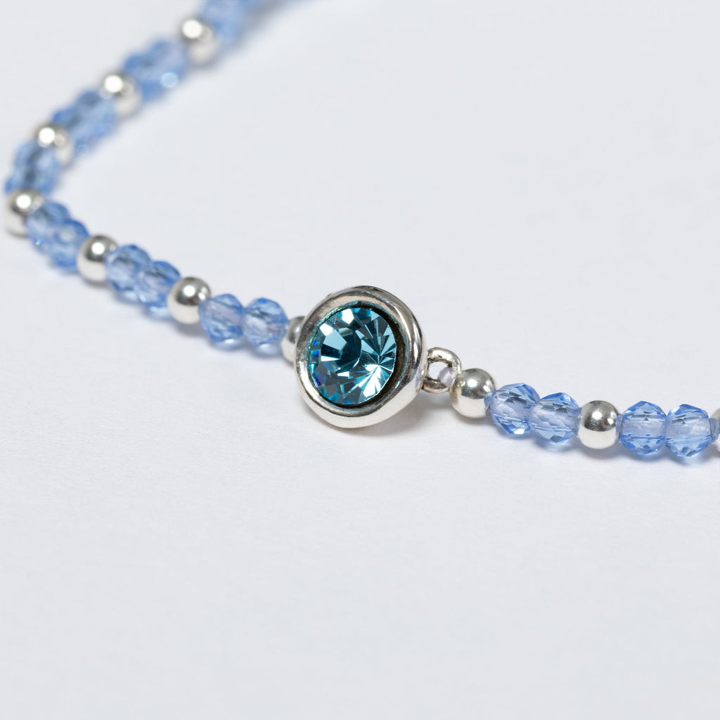 Positive Message in a Bottle Birthstone Bracelet Gift