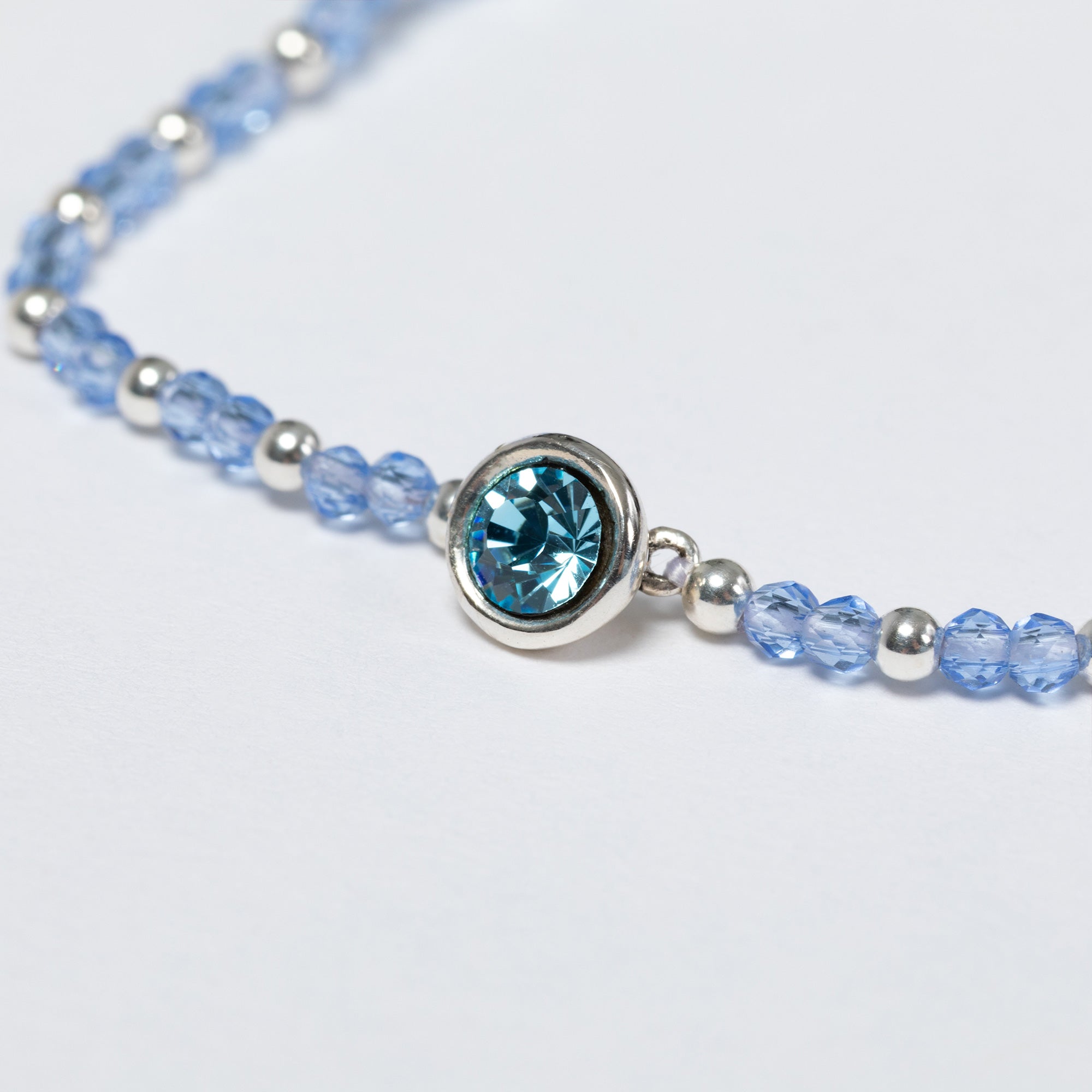 Positive Message in a Bottle Birthstone Bracelet Gift