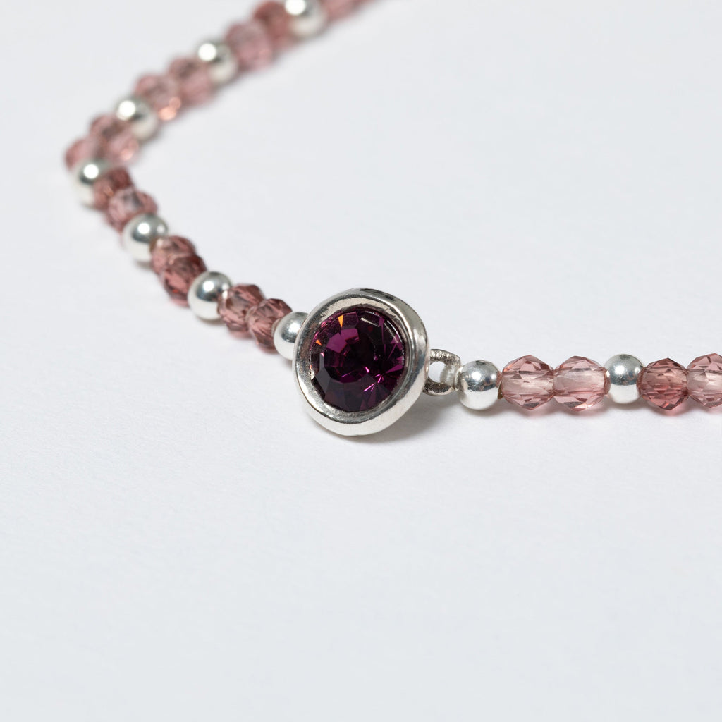 Positive Message in a Bottle Birthstone Bracelet Gift
