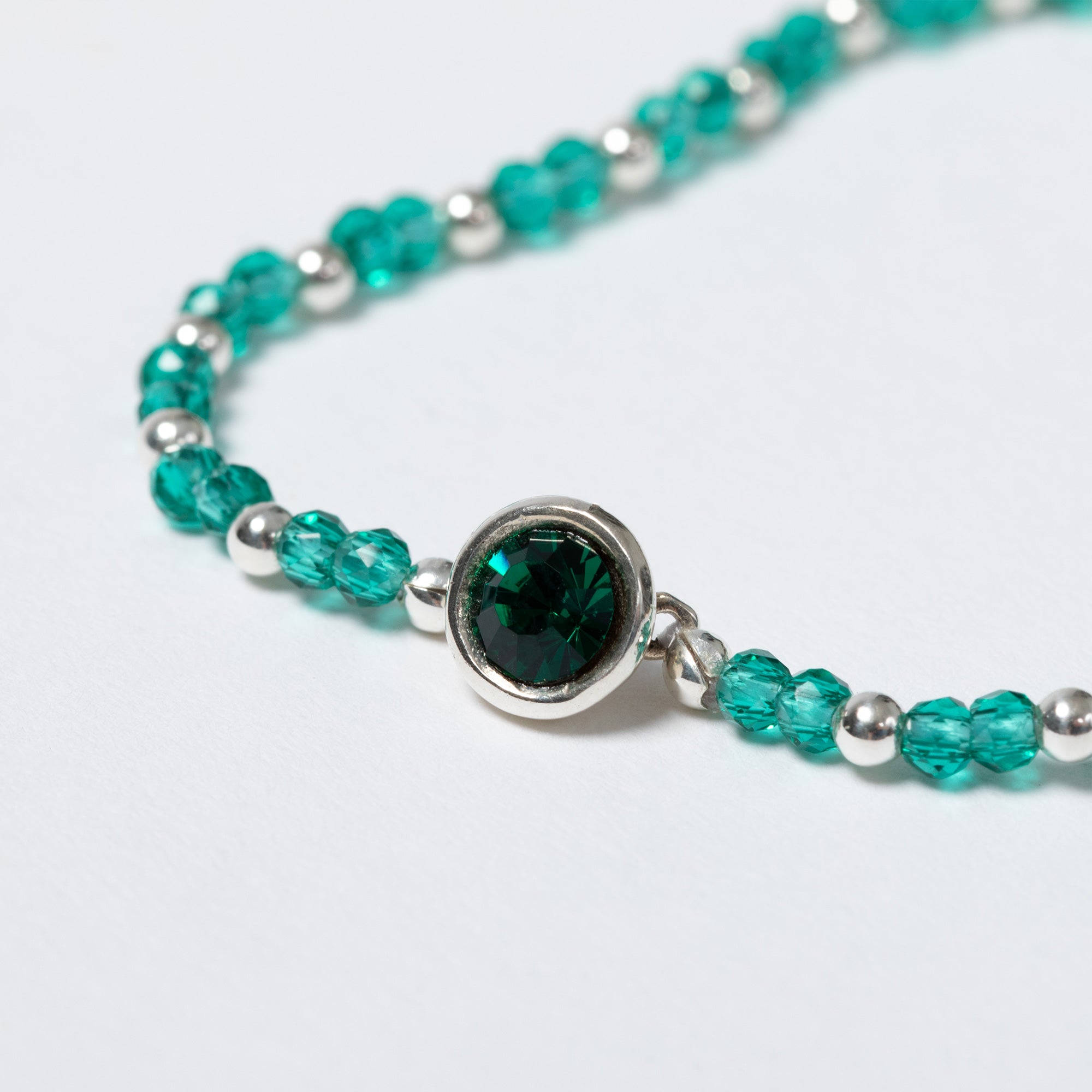 Positive Message in a Bottle Birthstone Bracelet Gift