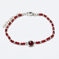Positive Message in a Bottle Birthstone Bracelet Gift