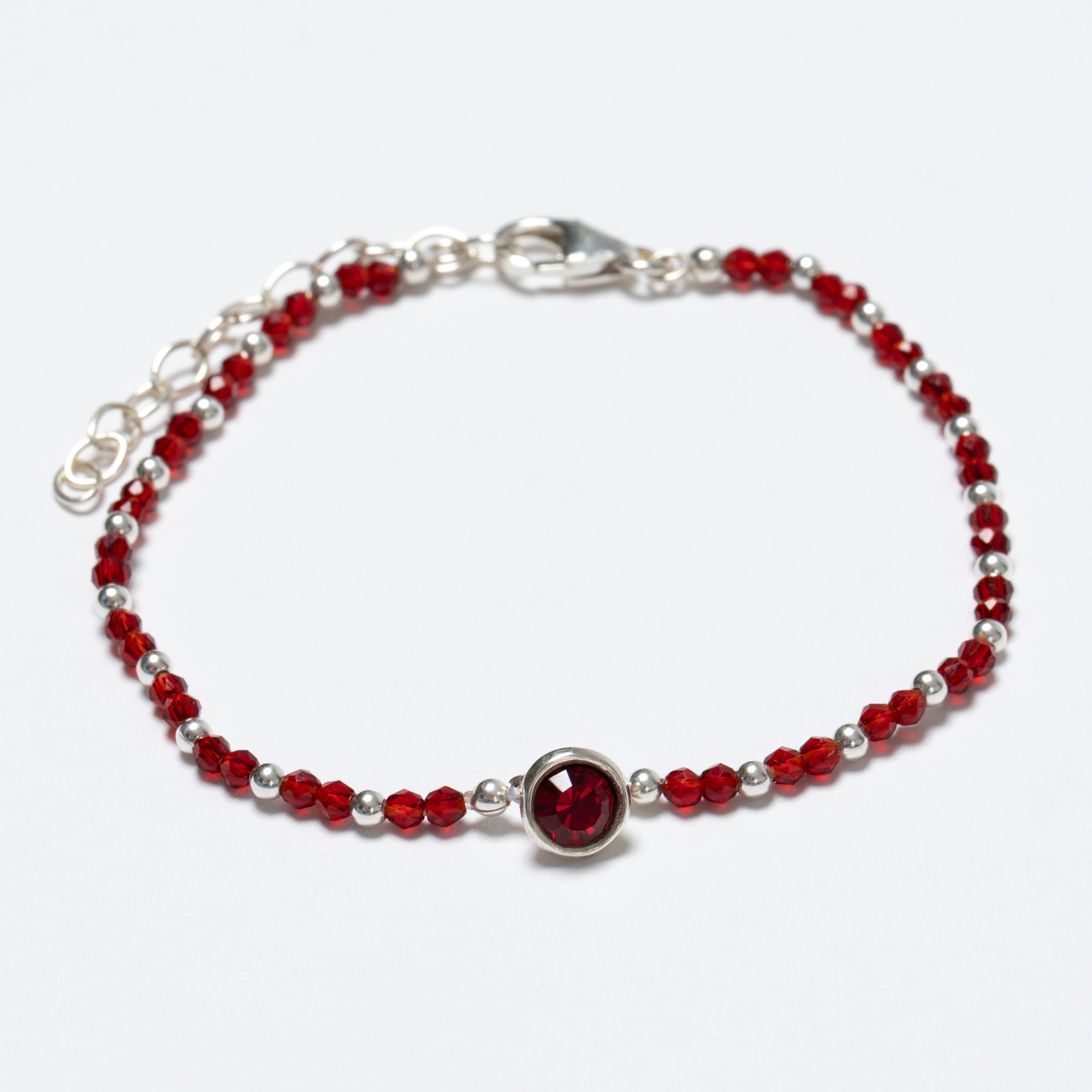 Positive Message in a Bottle Birthstone Bracelet Gift