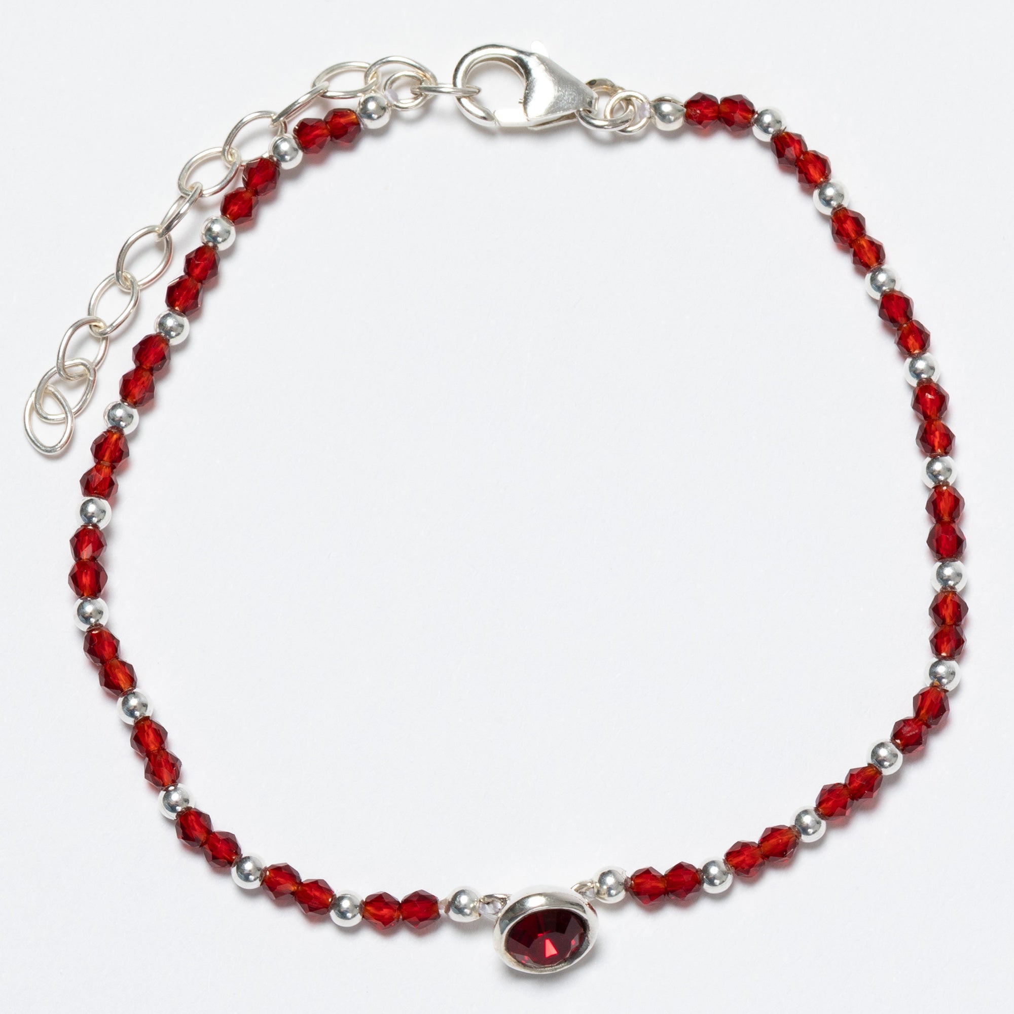 Positive Message in a Bottle Birthstone Bracelet Gift