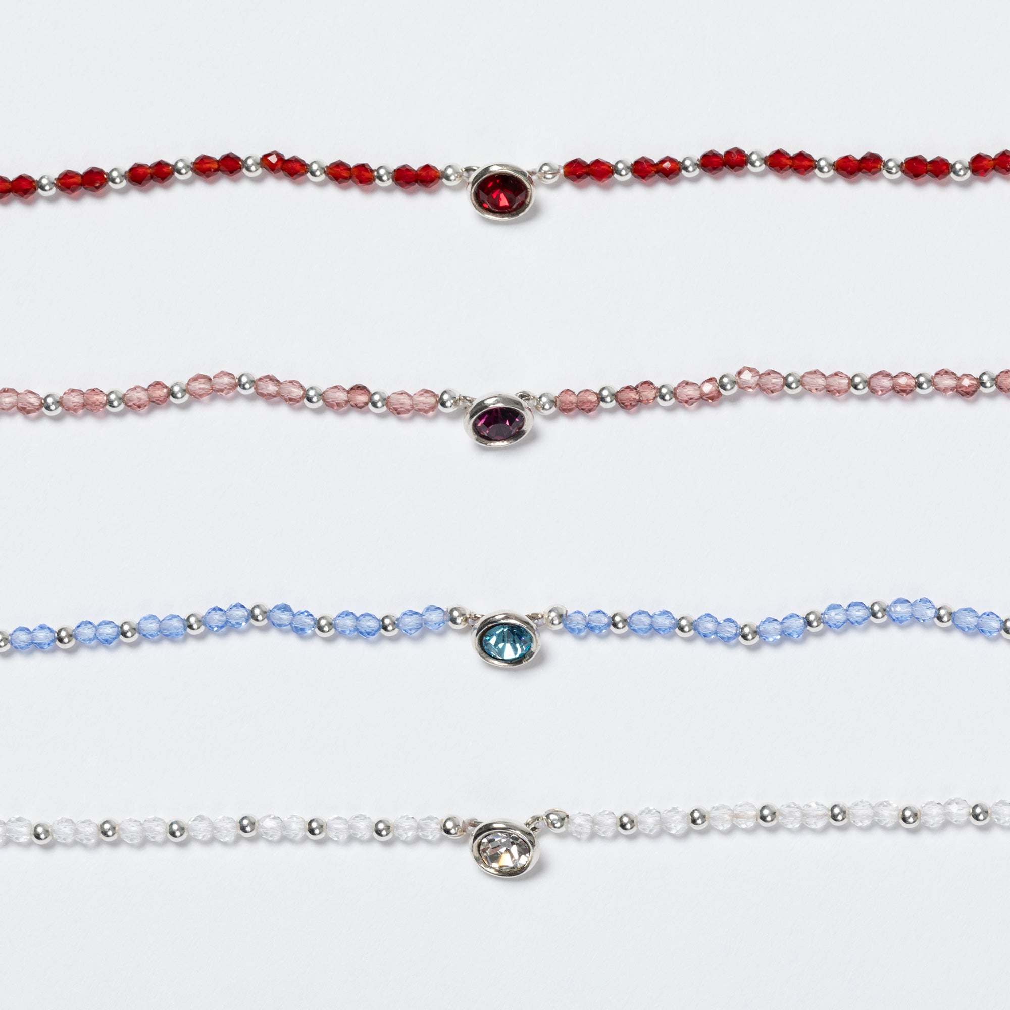 Positive Message in a Bottle Birthstone Bracelet Gift