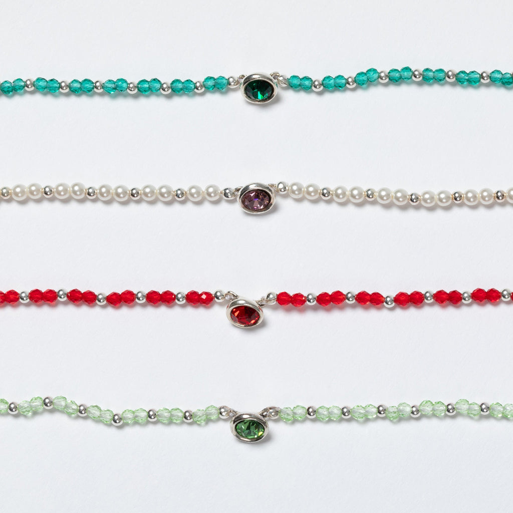 Positive Message in a Bottle Birthstone Bracelet Gift