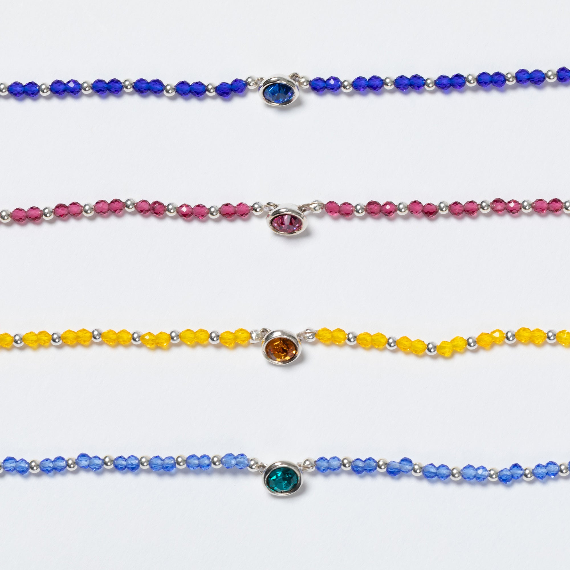 Positive Message in a Bottle Birthstone Bracelet Gift