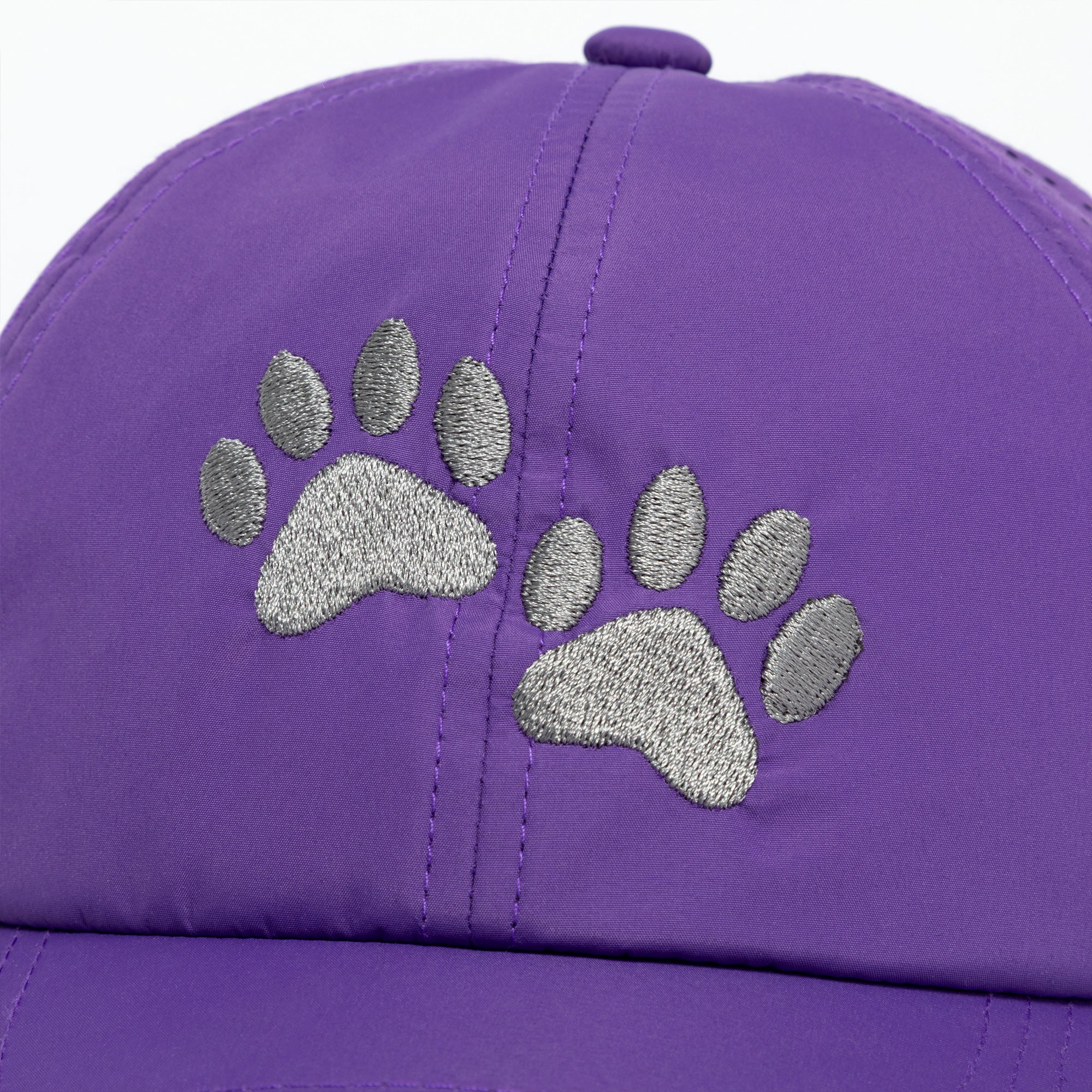 Paw Print Ponytail Baseball Cap - Breathable Mesh, Adjustable Fit