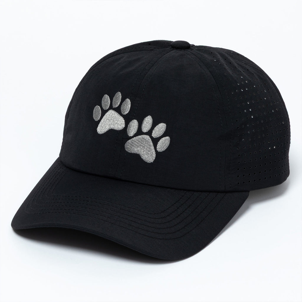 Paw Print Ponytail Baseball Cap - Breathable Mesh, Adjustable Fit