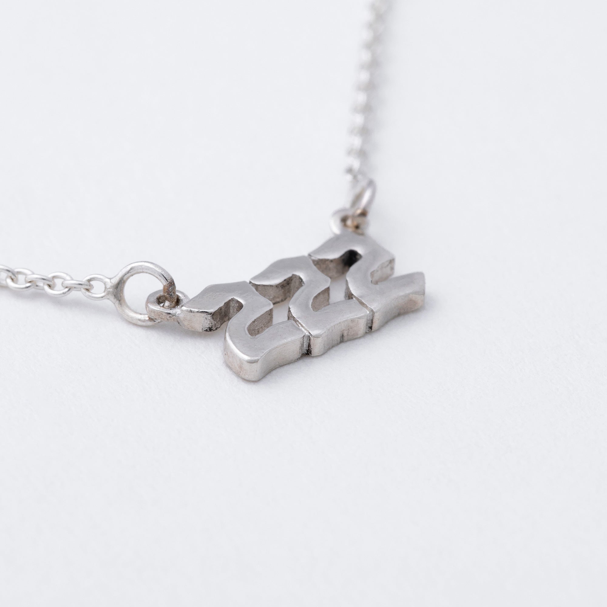 Sterling Angel Number Necklace in a Bottle Gift
