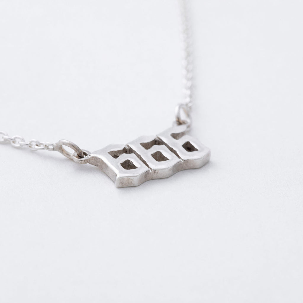 Sterling Angel Number Necklace in a Bottle Gift