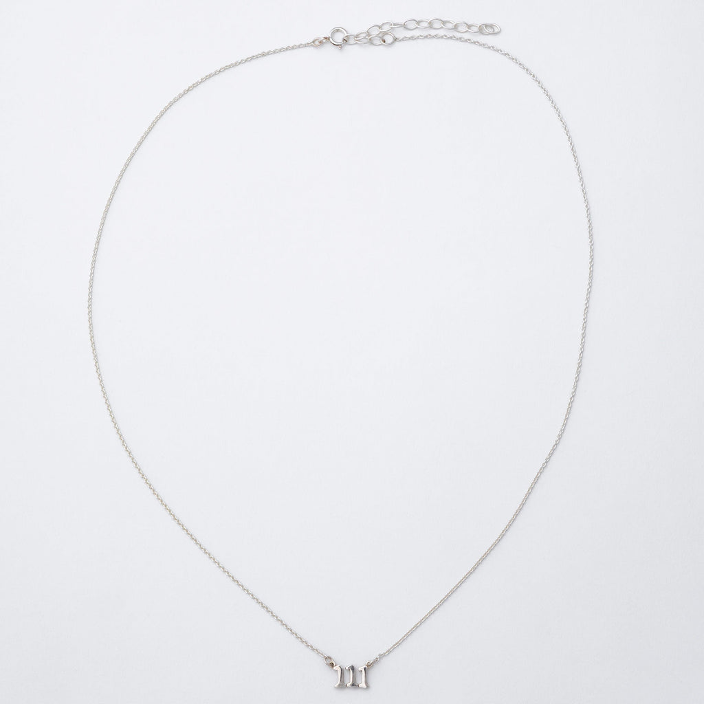 Sterling Angel Number Necklace in a Bottle Gift