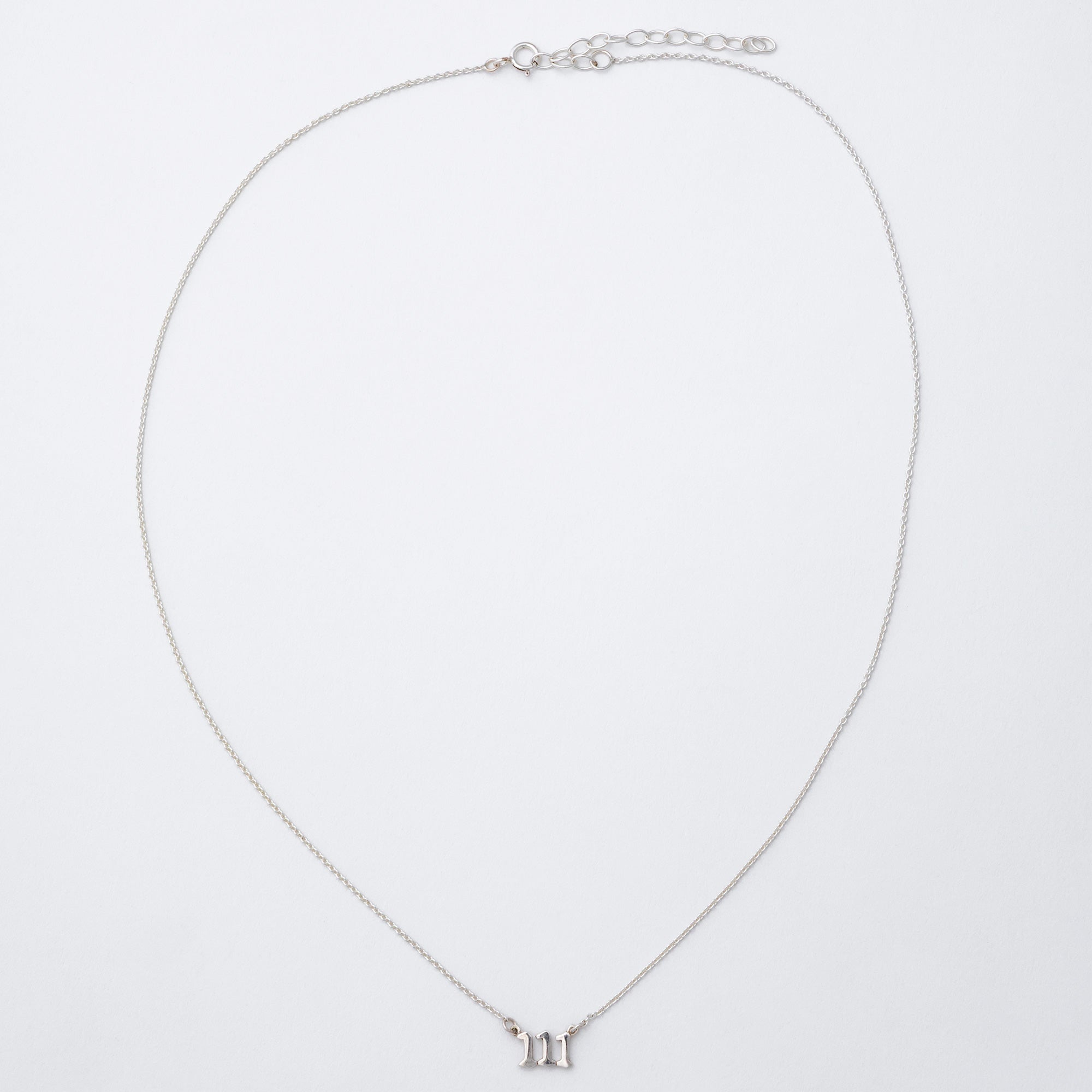 Sterling Angel Number Necklace in a Bottle Gift