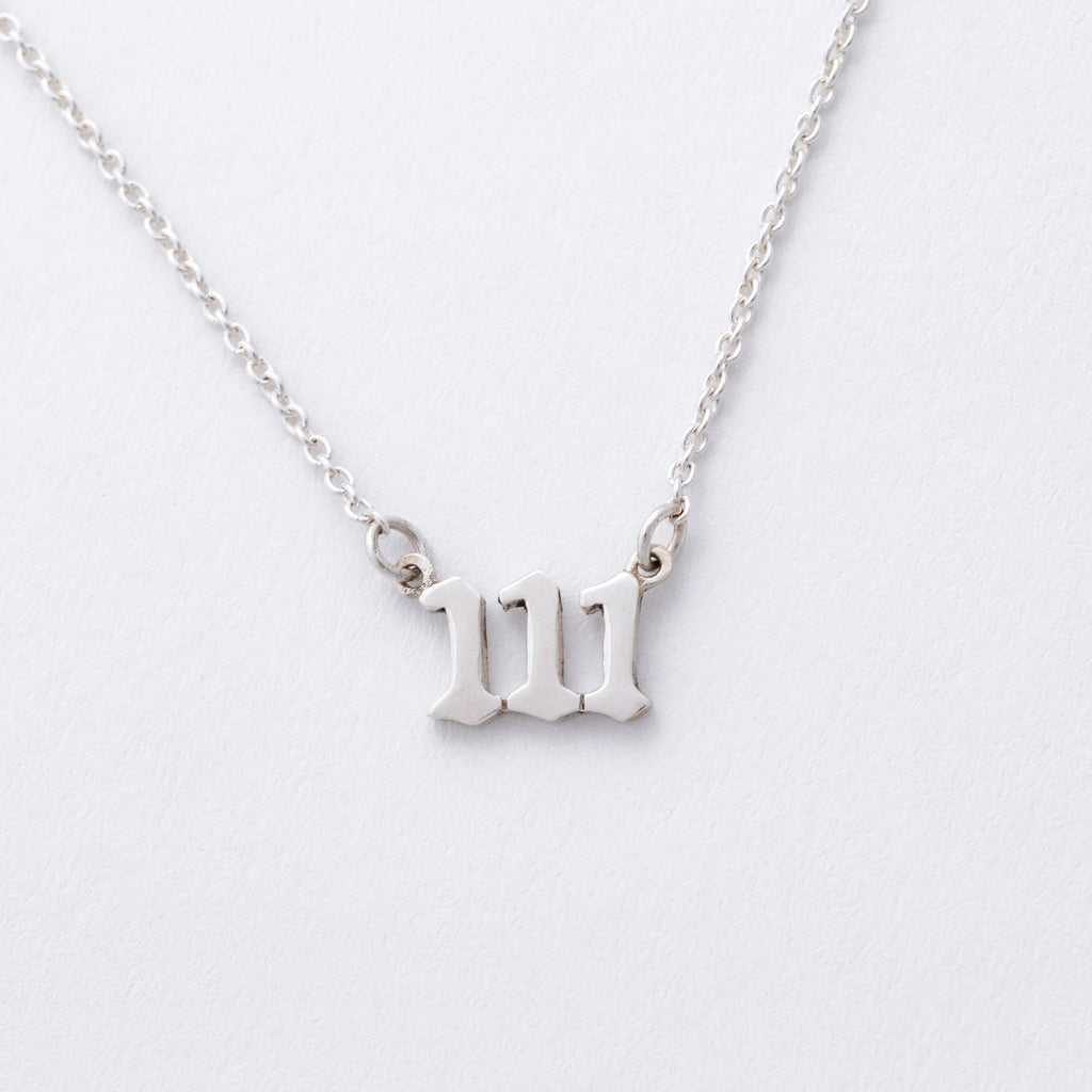 Sterling Angel Number Necklace in a Bottle Gift