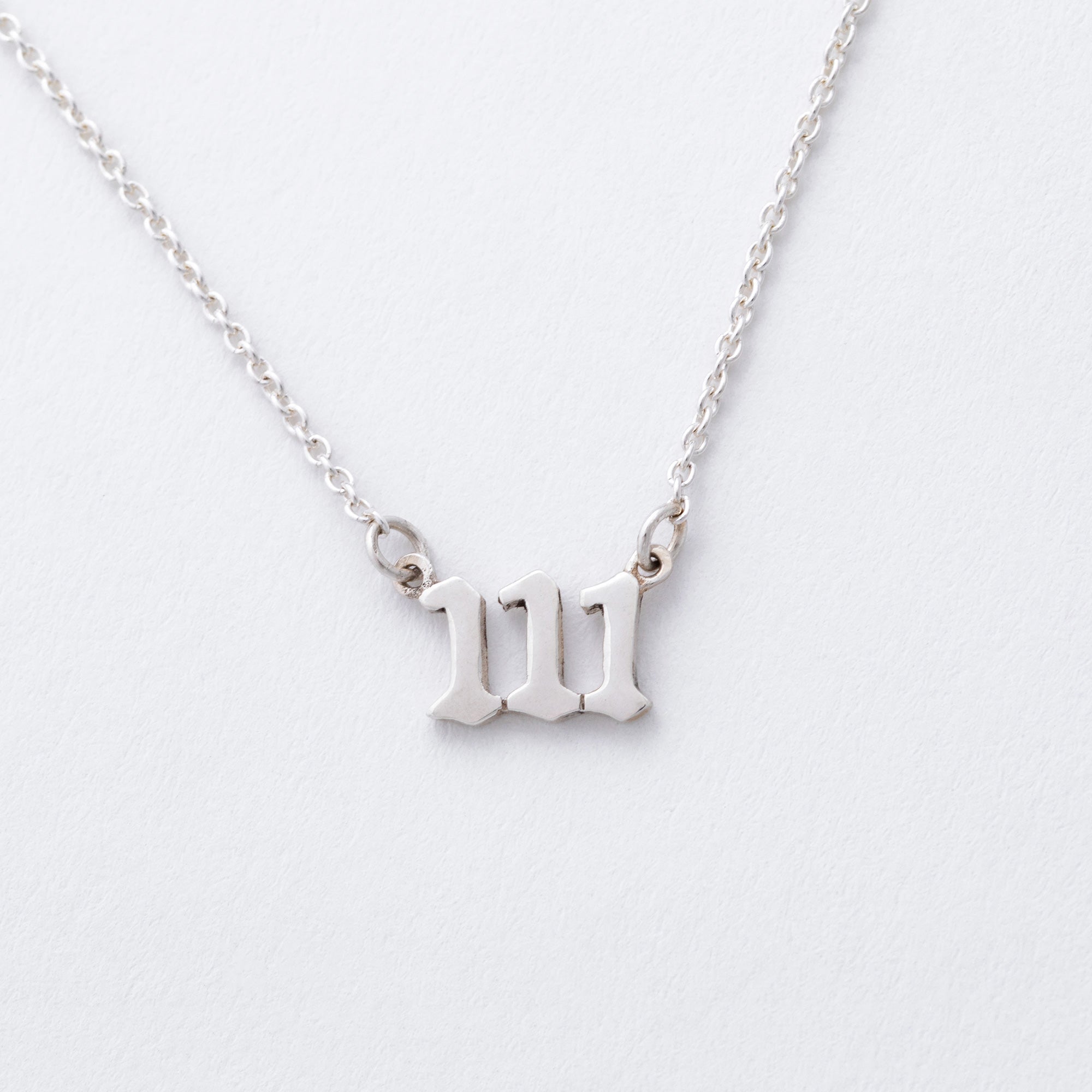 Sterling Angel Number Necklace in a Bottle Gift