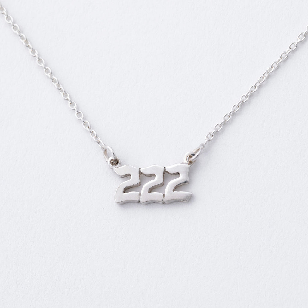 Sterling Angel Number Necklace in a Bottle Gift