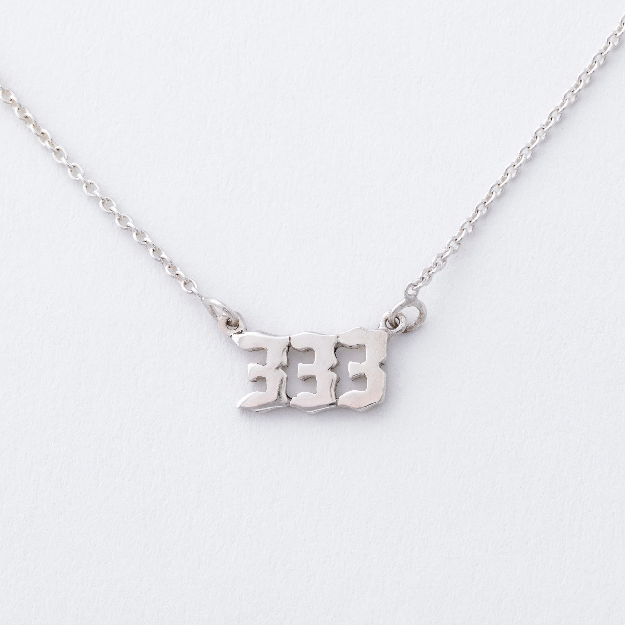 Sterling Angel Number Necklace in a Bottle Gift