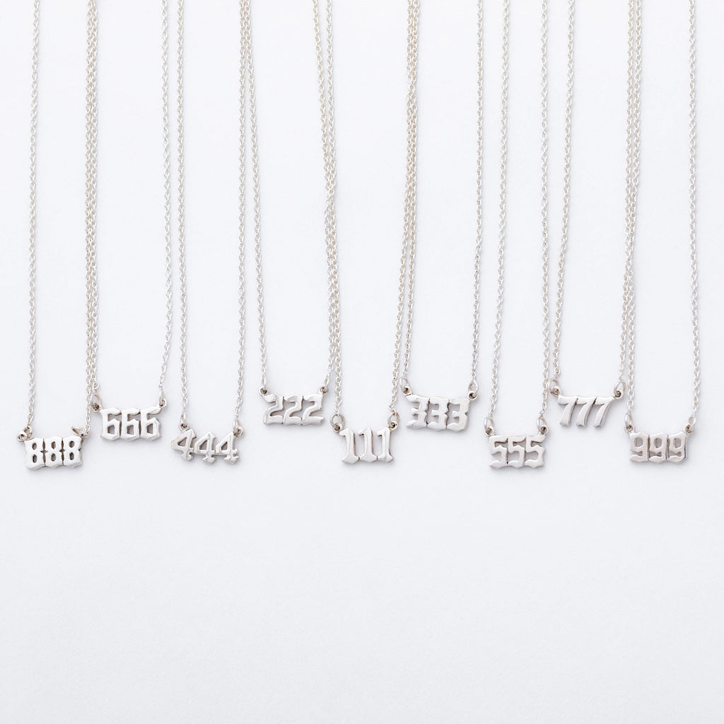 Sterling Angel Number Necklace in a Bottle Gift