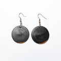 Handmade Zimbabwe Wood Disc Earrings | Sapwood & Hardwood Earrings