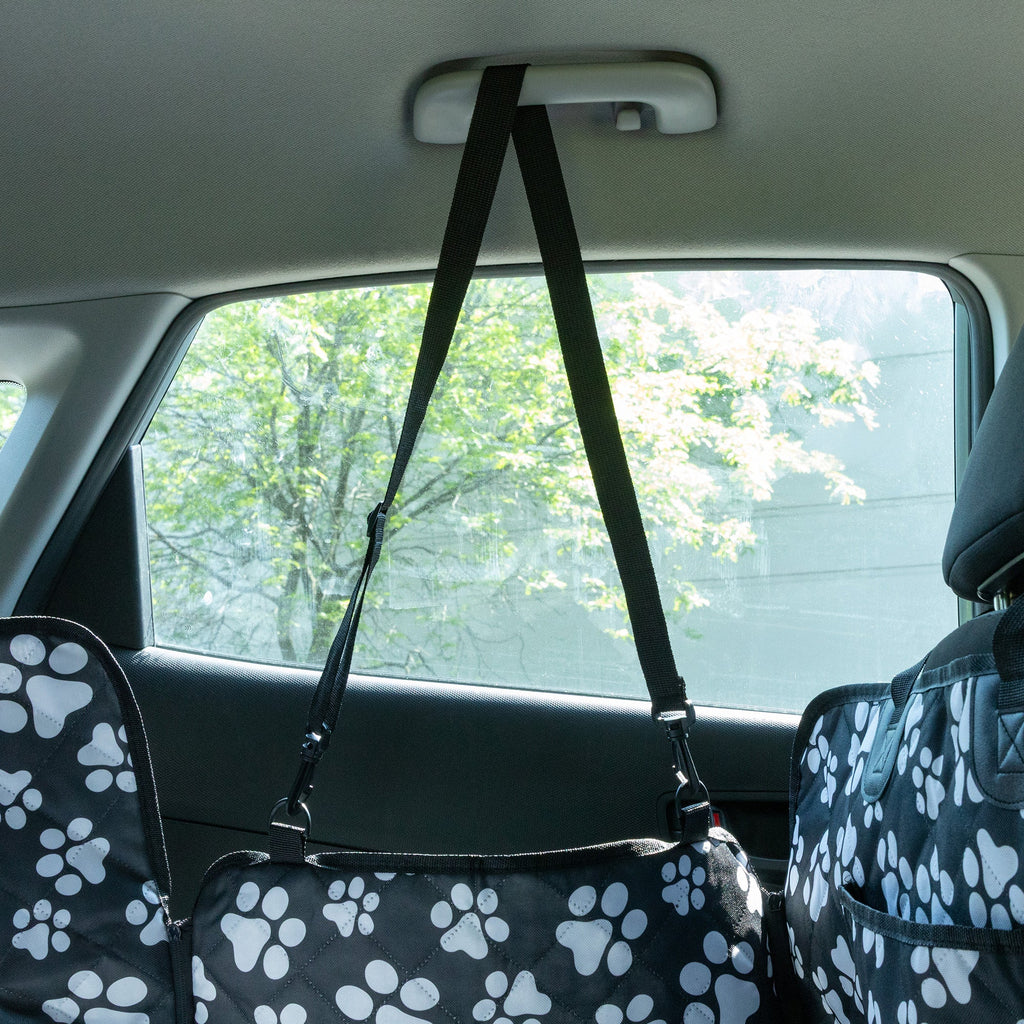 Waterproof Paw Print Car Seat Cover Hammock | Scratch Proof, Non-Slip Back Seat Protector
