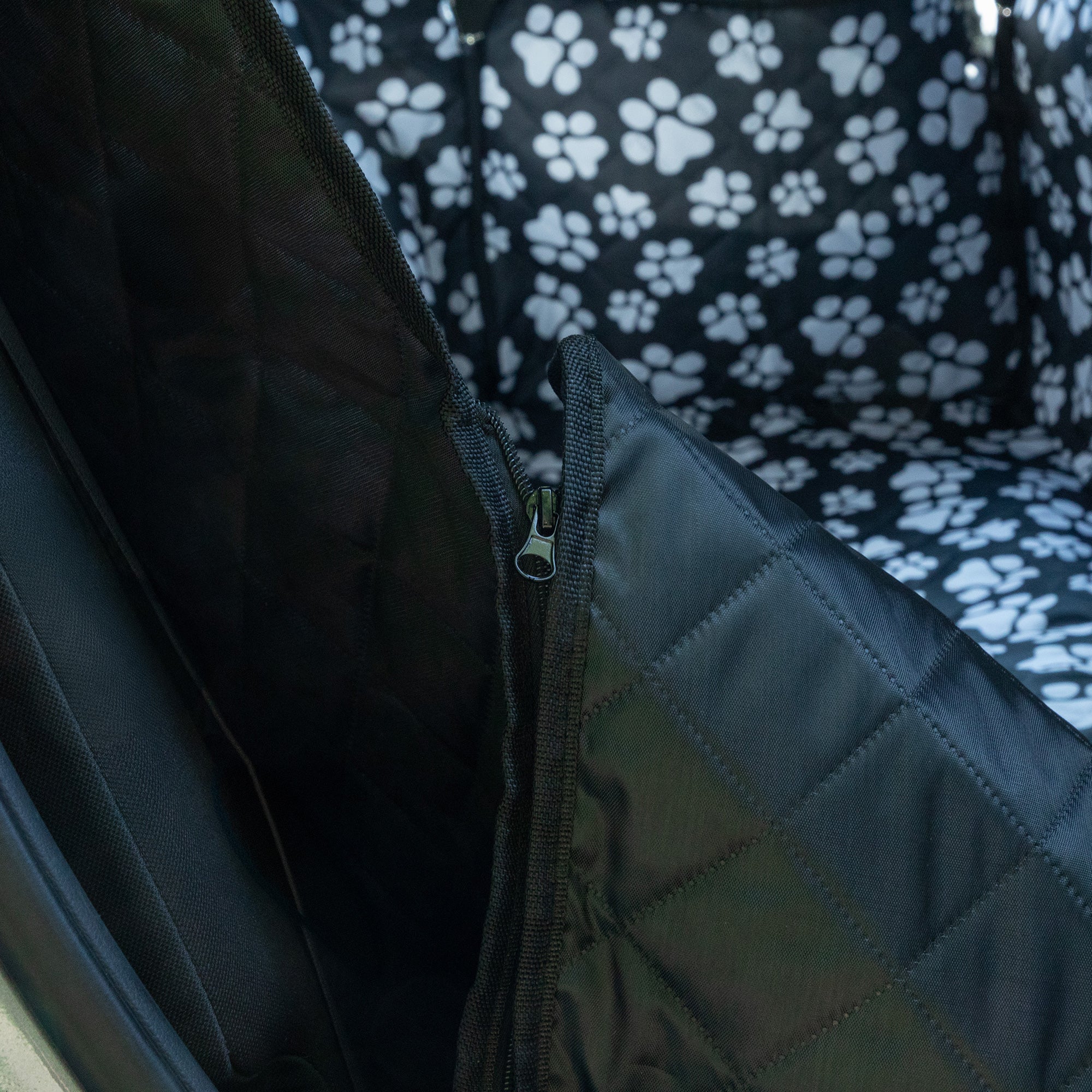 Waterproof Paw Print Car Seat Cover Hammock | Scratch Proof, Non-Slip Back Seat Protector