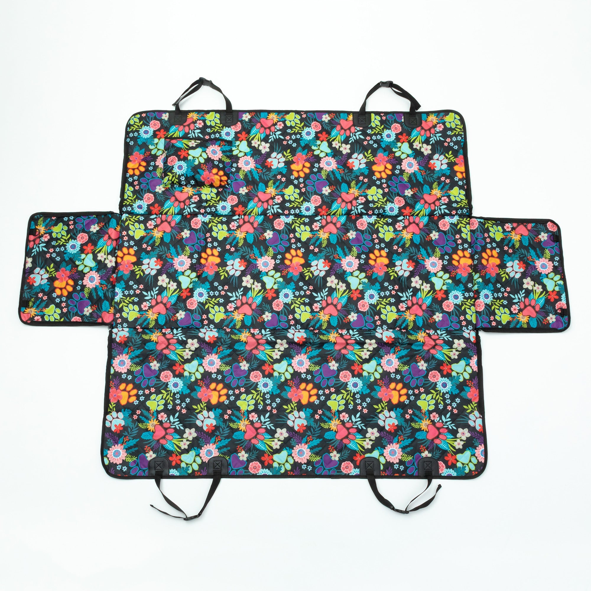 Waterproof Paw Print Car Seat Cover Hammock | Scratch Proof, Non-Slip Back Seat Protector