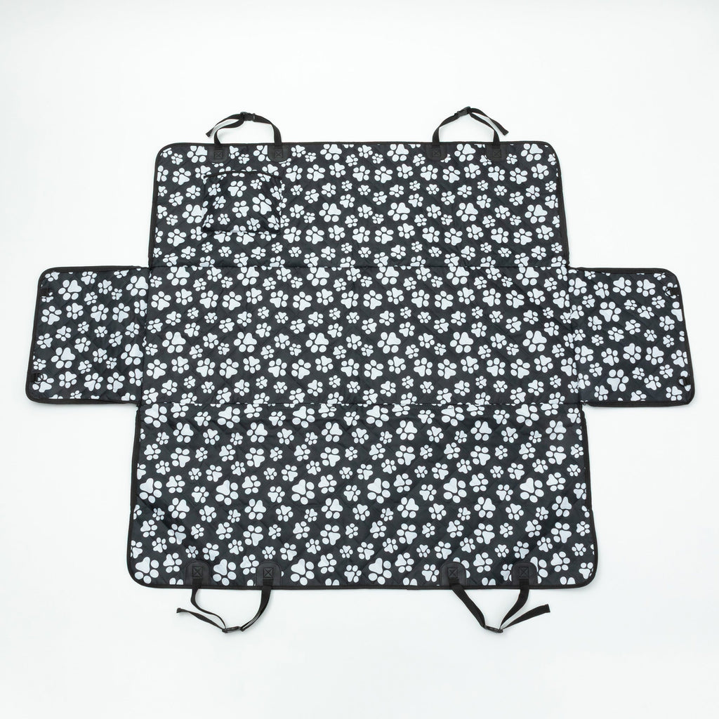 Waterproof Paw Print Car Seat Cover Hammock | Scratch Proof, Non-Slip Back Seat Protector