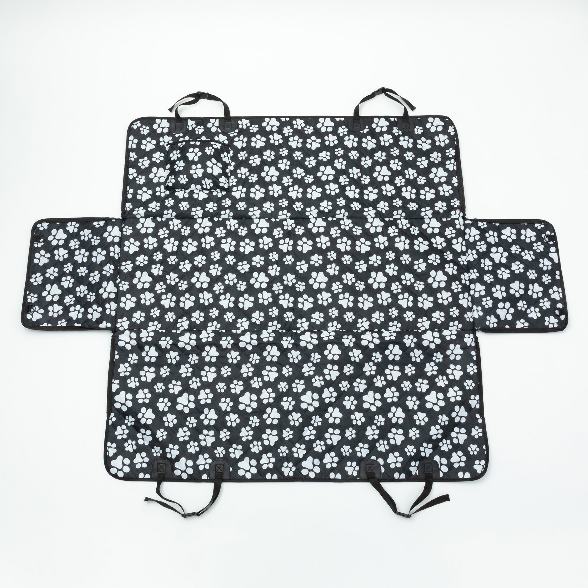 Waterproof Paw Print Car Seat Cover Hammock | Scratch Proof, Non-Slip Back Seat Protector