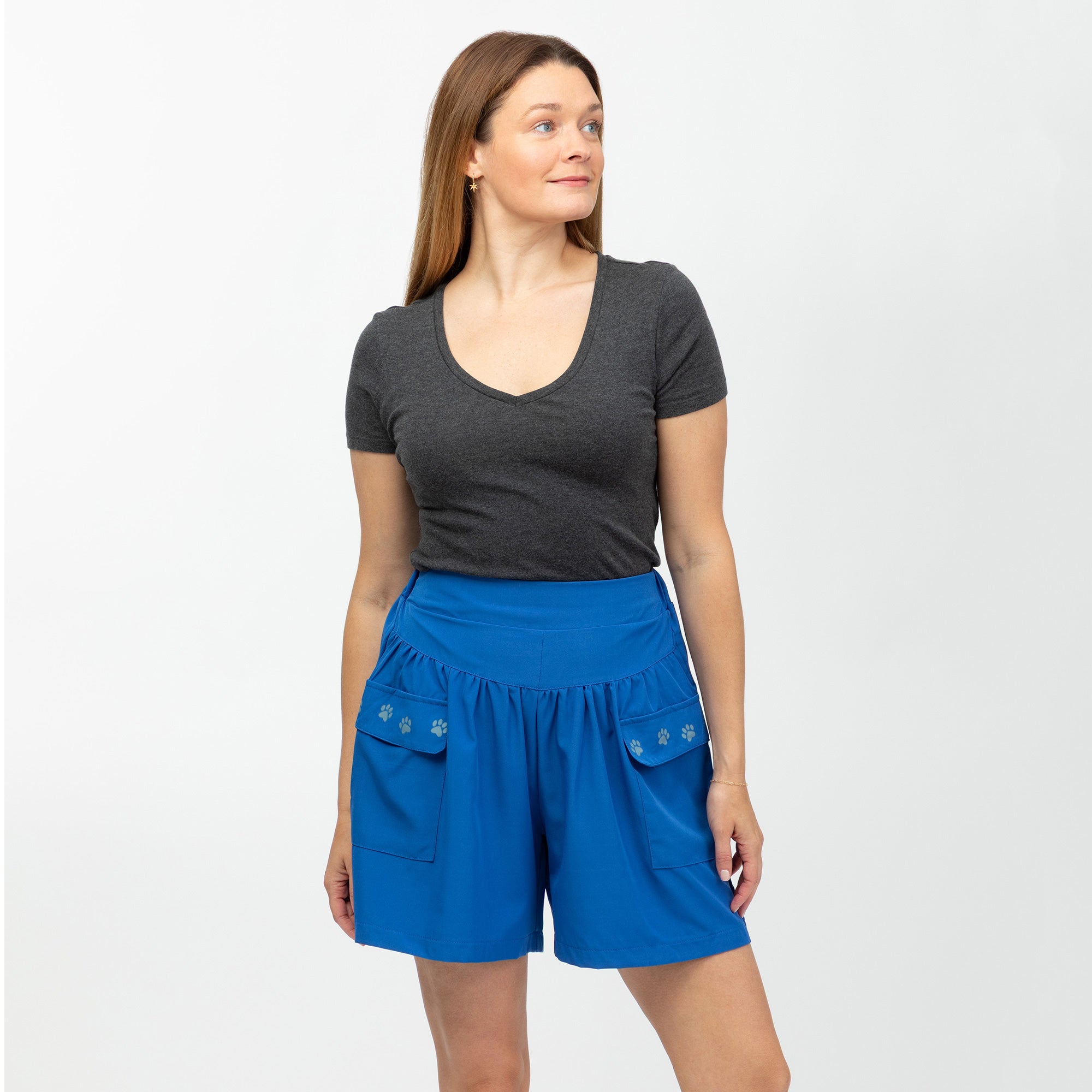 Paw Print Lightweight Performance Shorts with Cargo Pockets