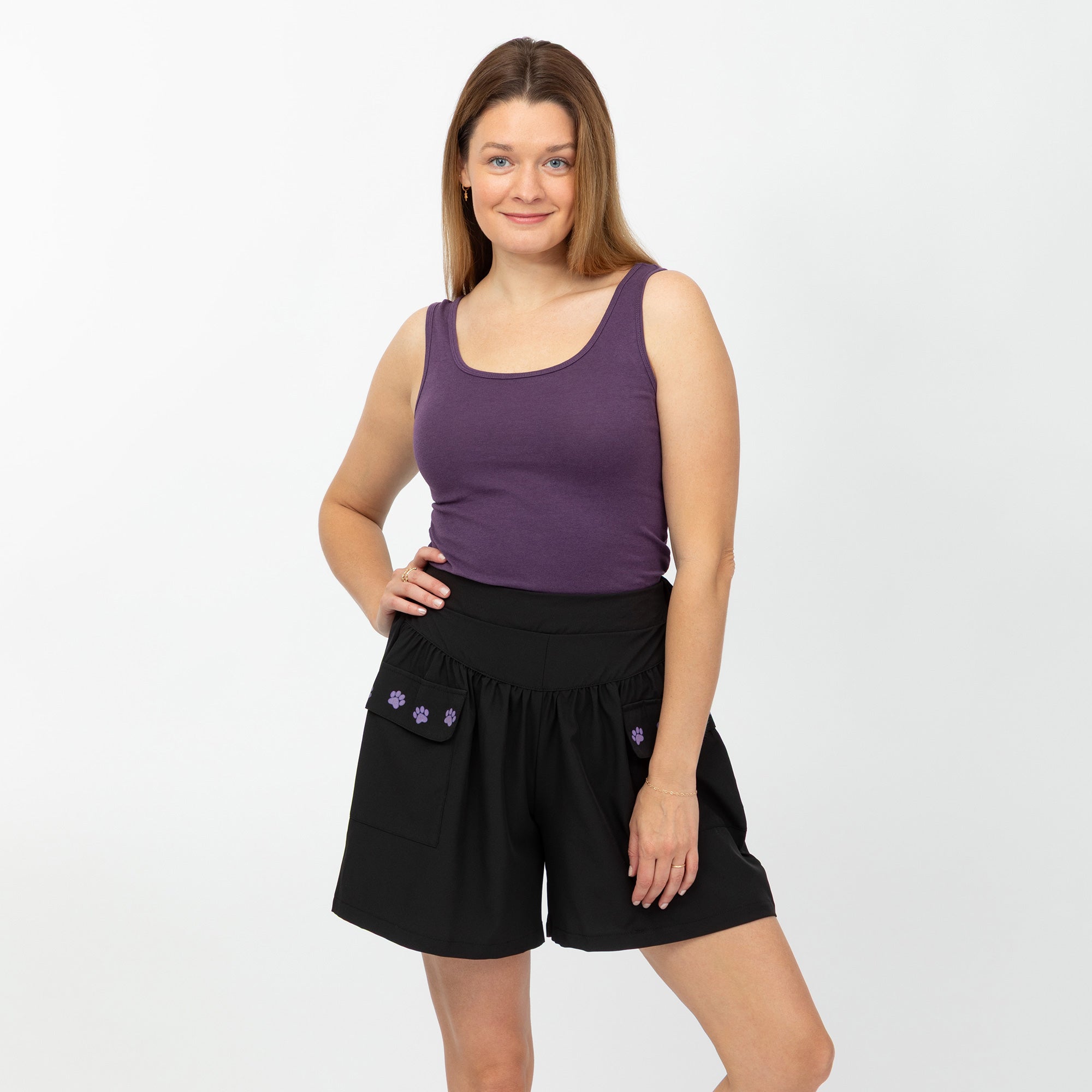 Paw Print Lightweight Performance Shorts with Cargo Pockets