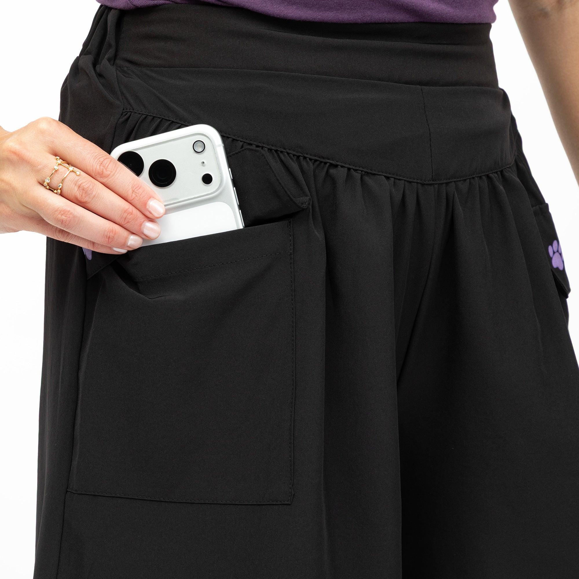 Paw Print Lightweight Performance Shorts with Cargo Pockets