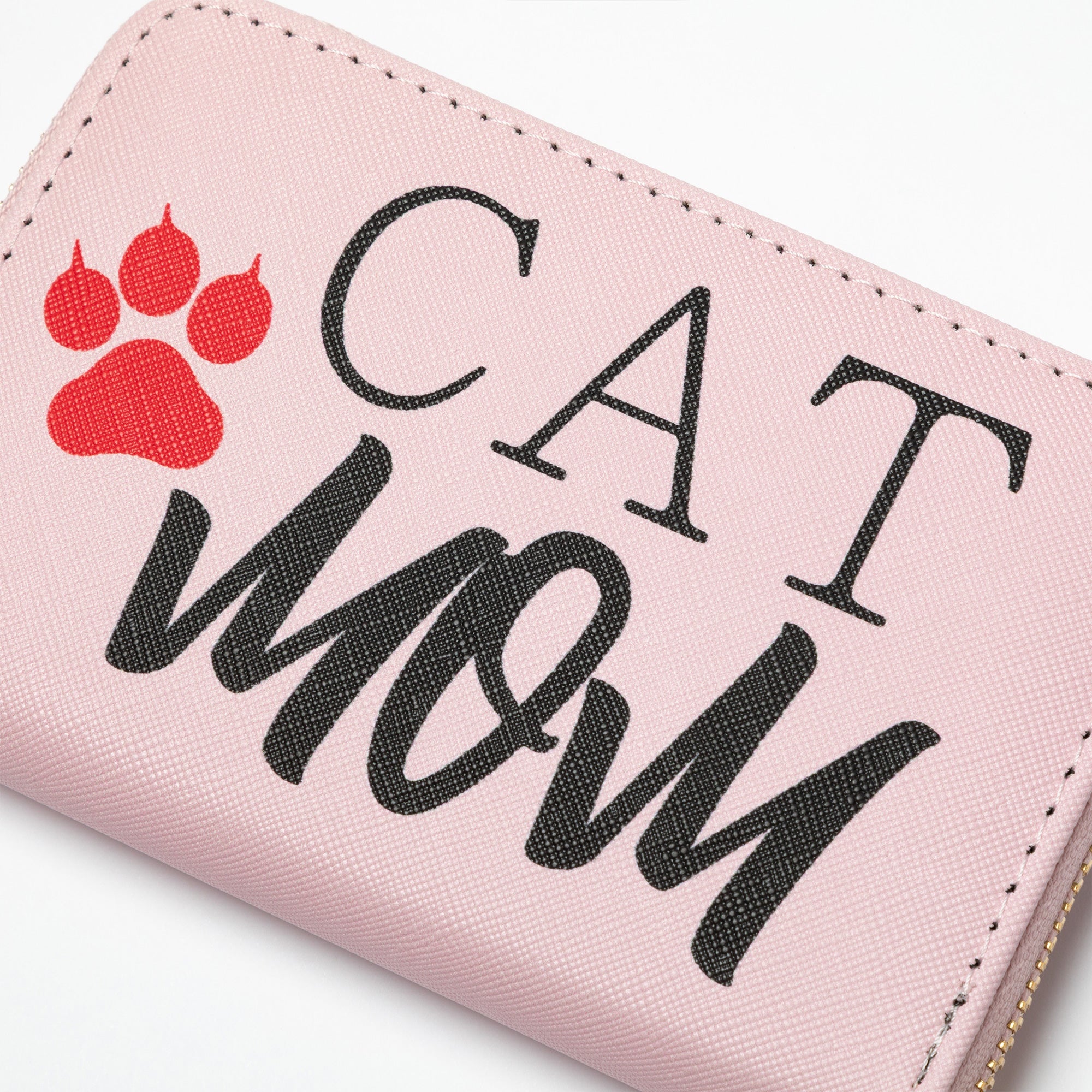 Cat Mom & Dog Mom Faux Leather Zip Around Wallet