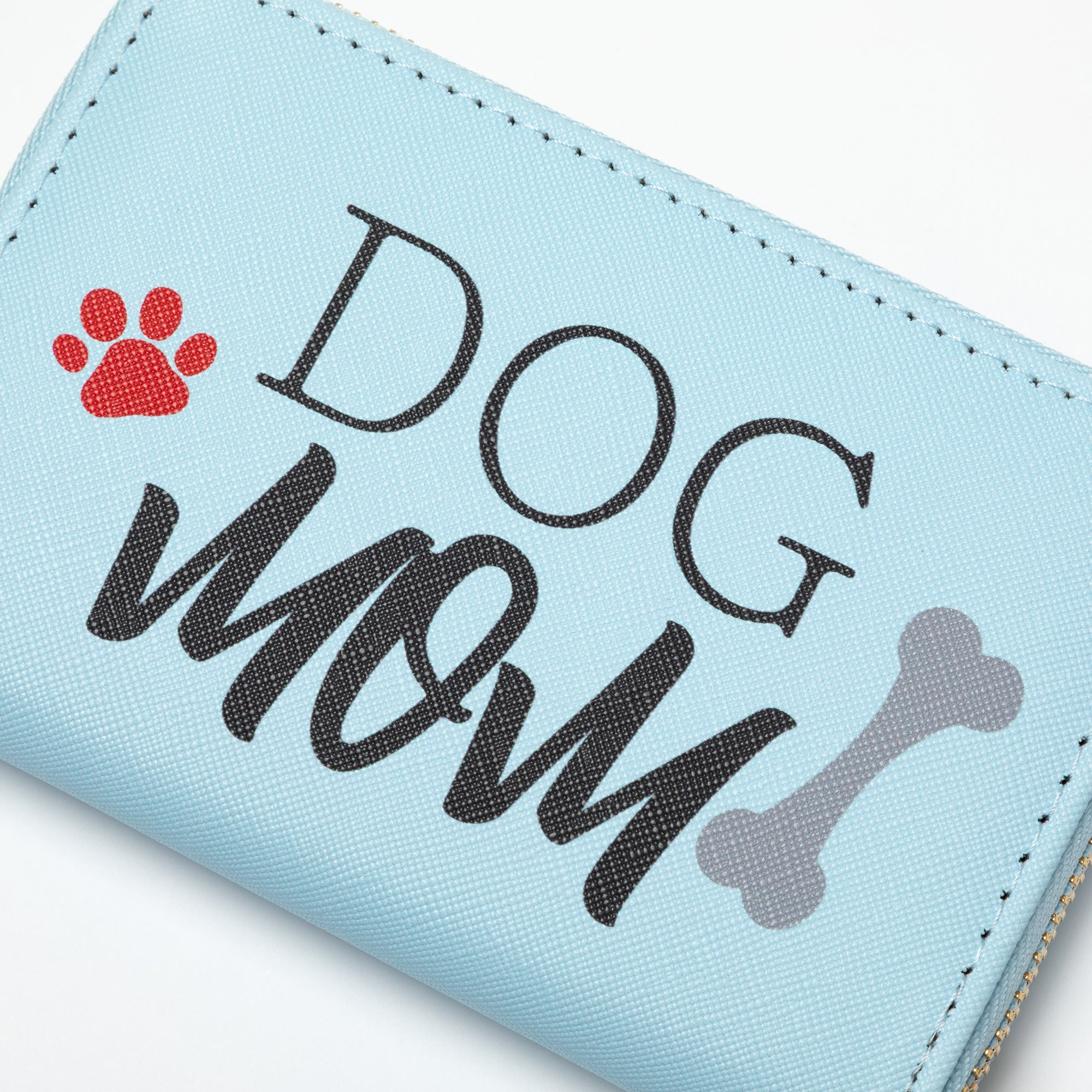 Cat Mom & Dog Mom Faux Leather Zip Around Wallet