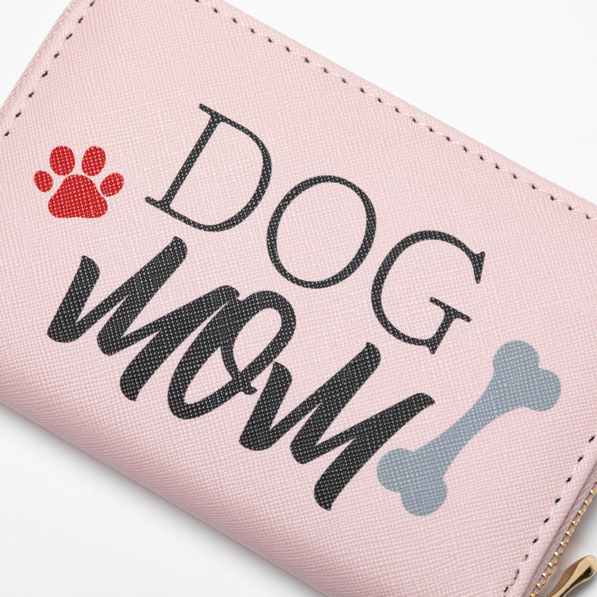Cat Mom & Dog Mom Faux Leather Zip Around Wallet