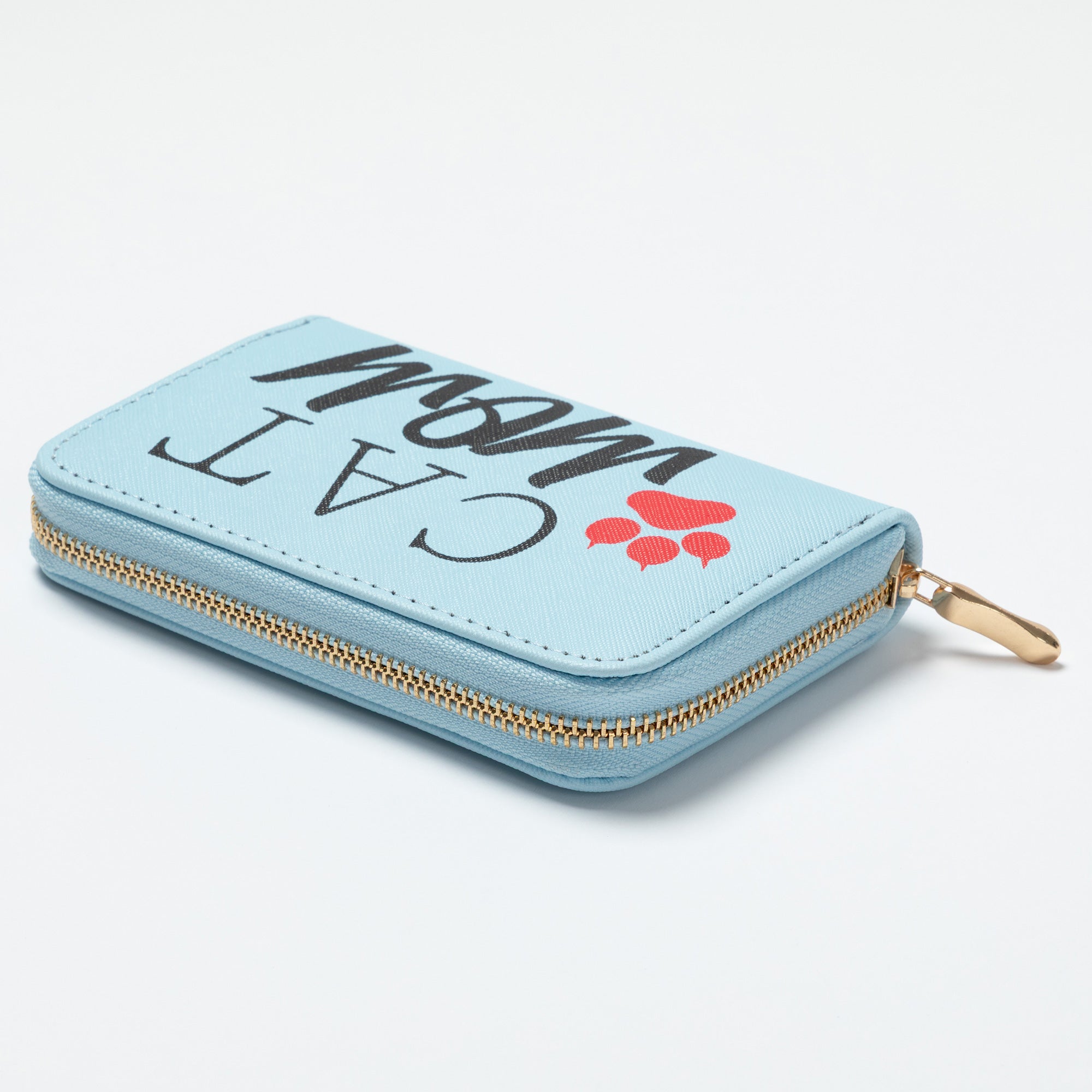 Cat Mom & Dog Mom Faux Leather Zip Around Wallet