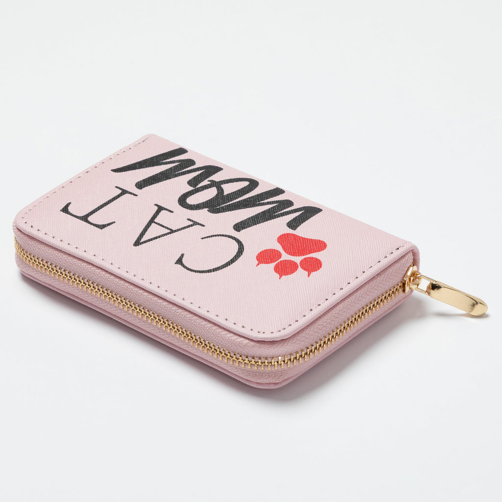 Cat Mom & Dog Mom Faux Leather Zip Around Wallet