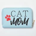 Cat Mom & Dog Mom Faux Leather Zip Around Wallet