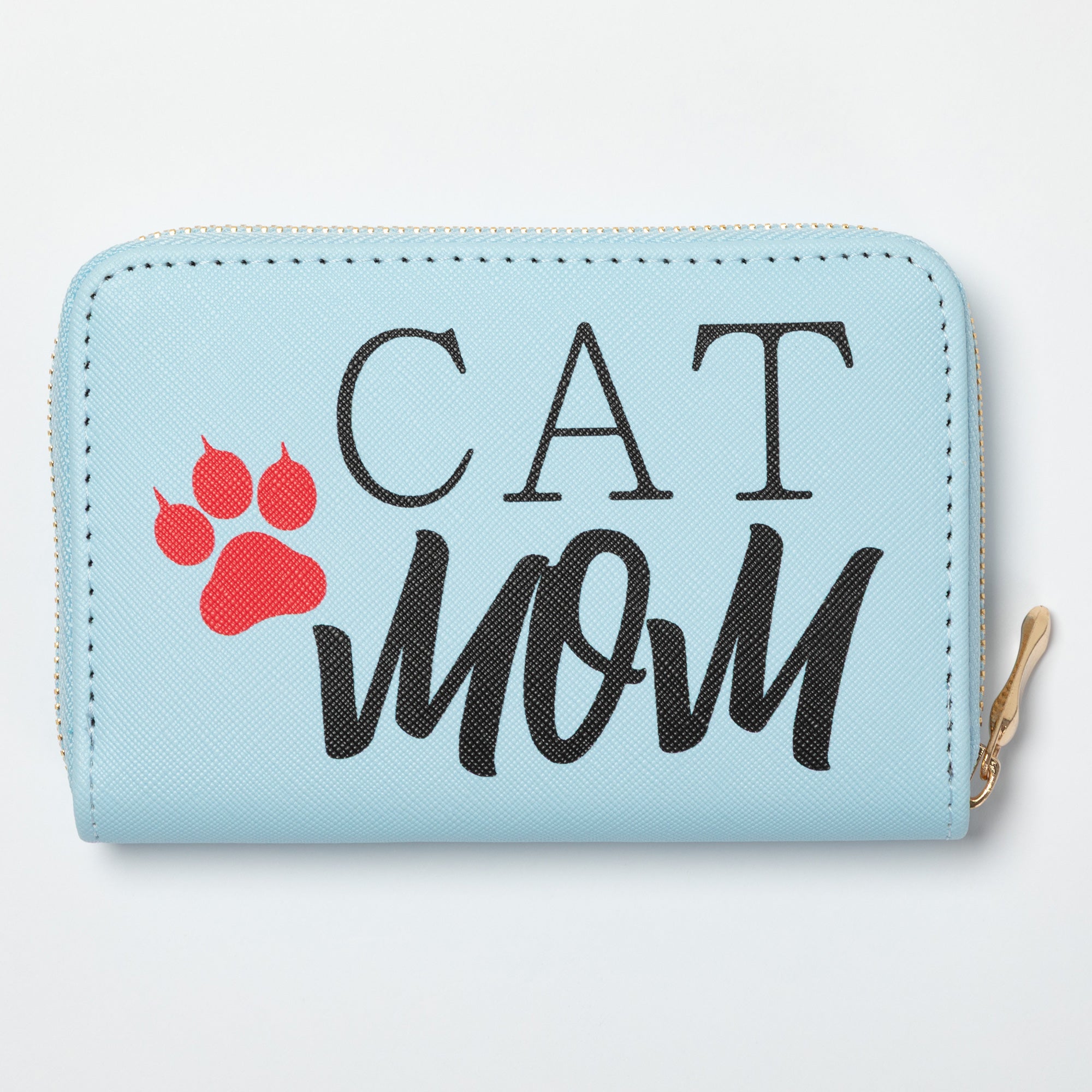 Cat Mom & Dog Mom Faux Leather Zip Around Wallet