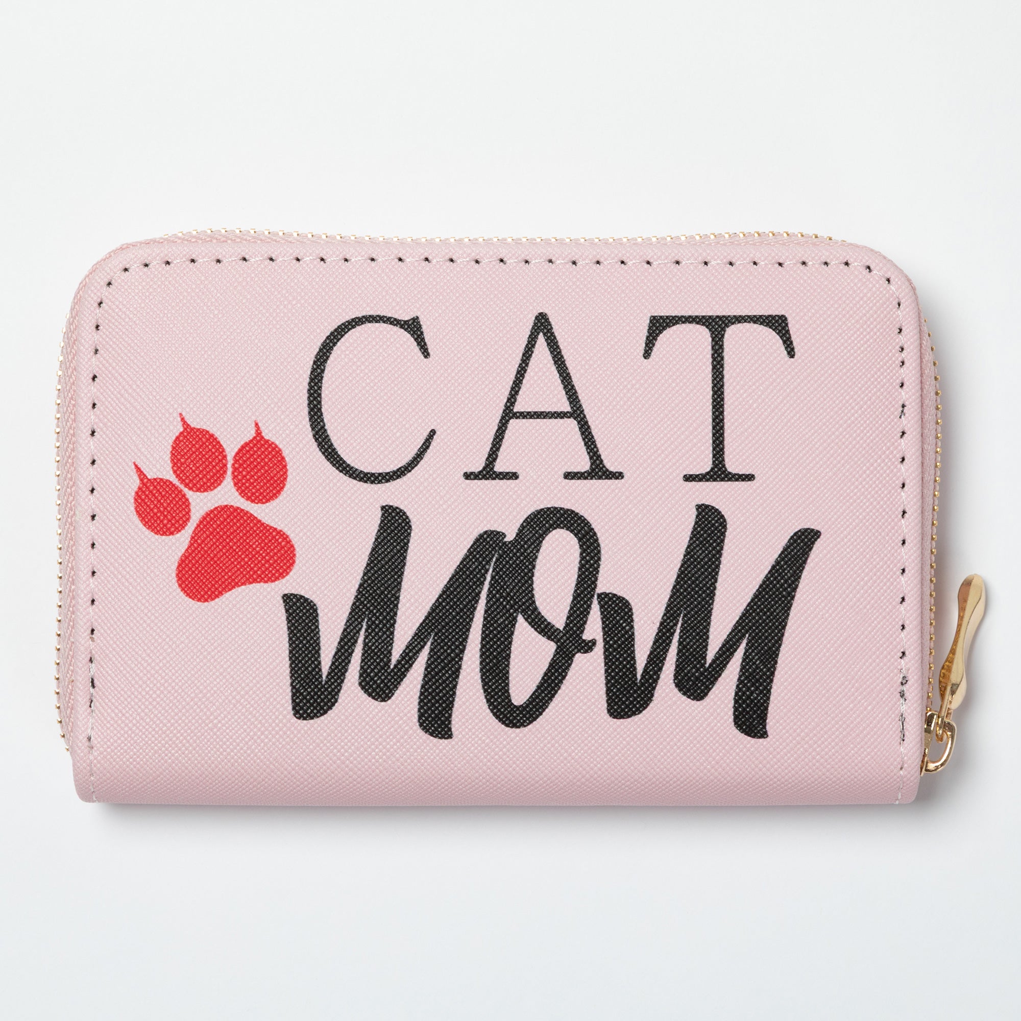 Cat Mom & Dog Mom Faux Leather Zip Around Wallet