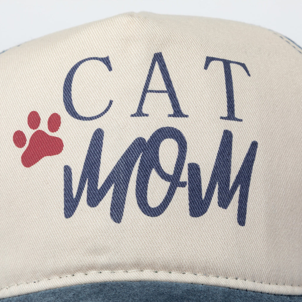 Dog Mom/Cat Mom Distressed Baseball Hat