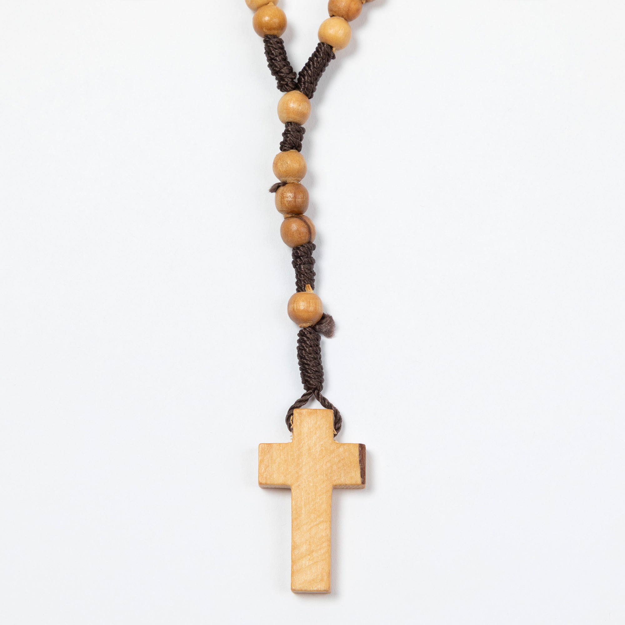 Handmade Olivewood Rosary | Prayer Beads with Embroidered Bag