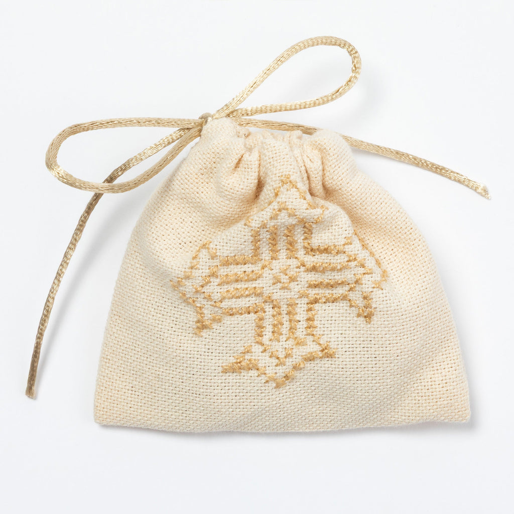 Handmade Olivewood Rosary | Prayer Beads with Embroidered Bag